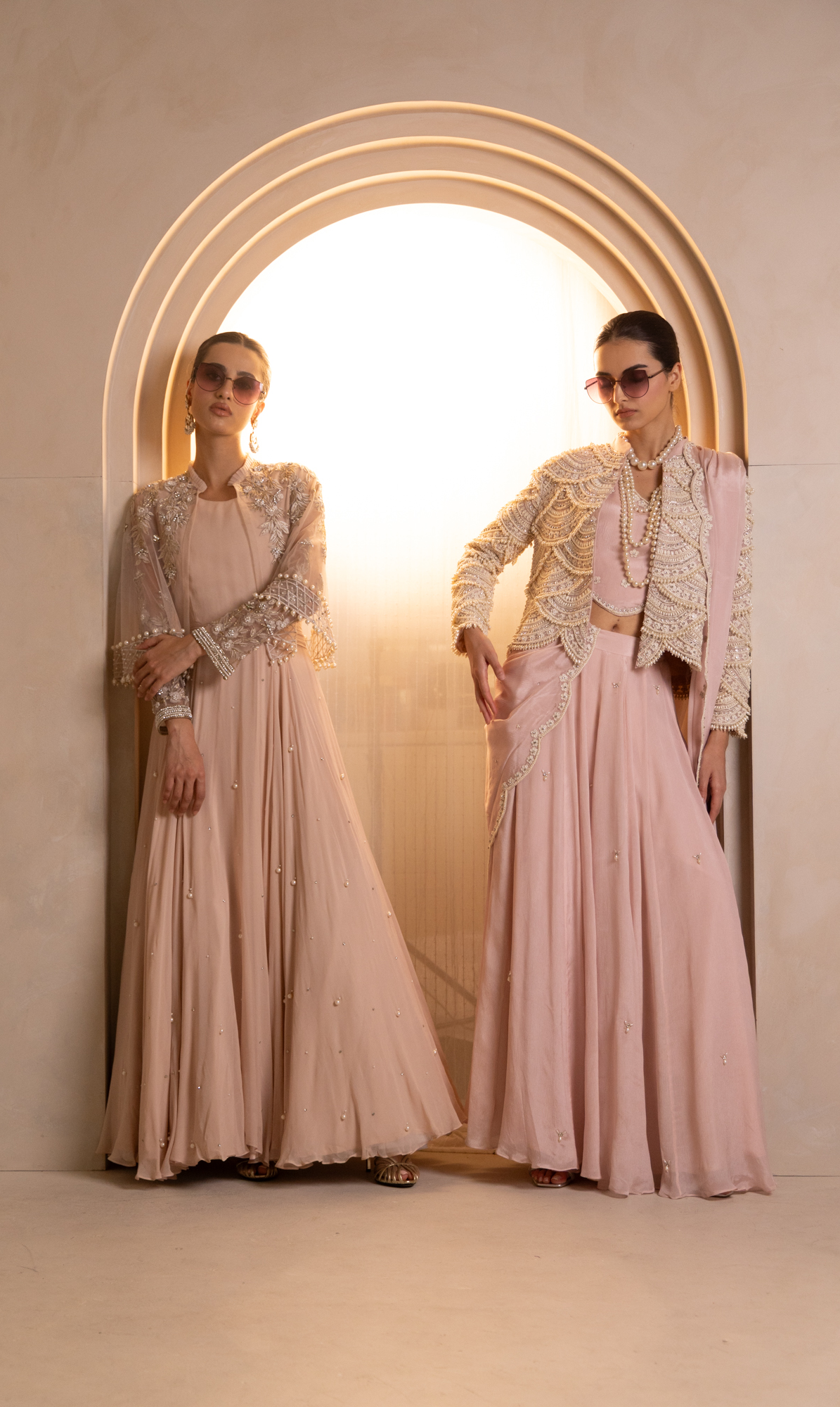 Blush Farisa Pearl Jacket Suit