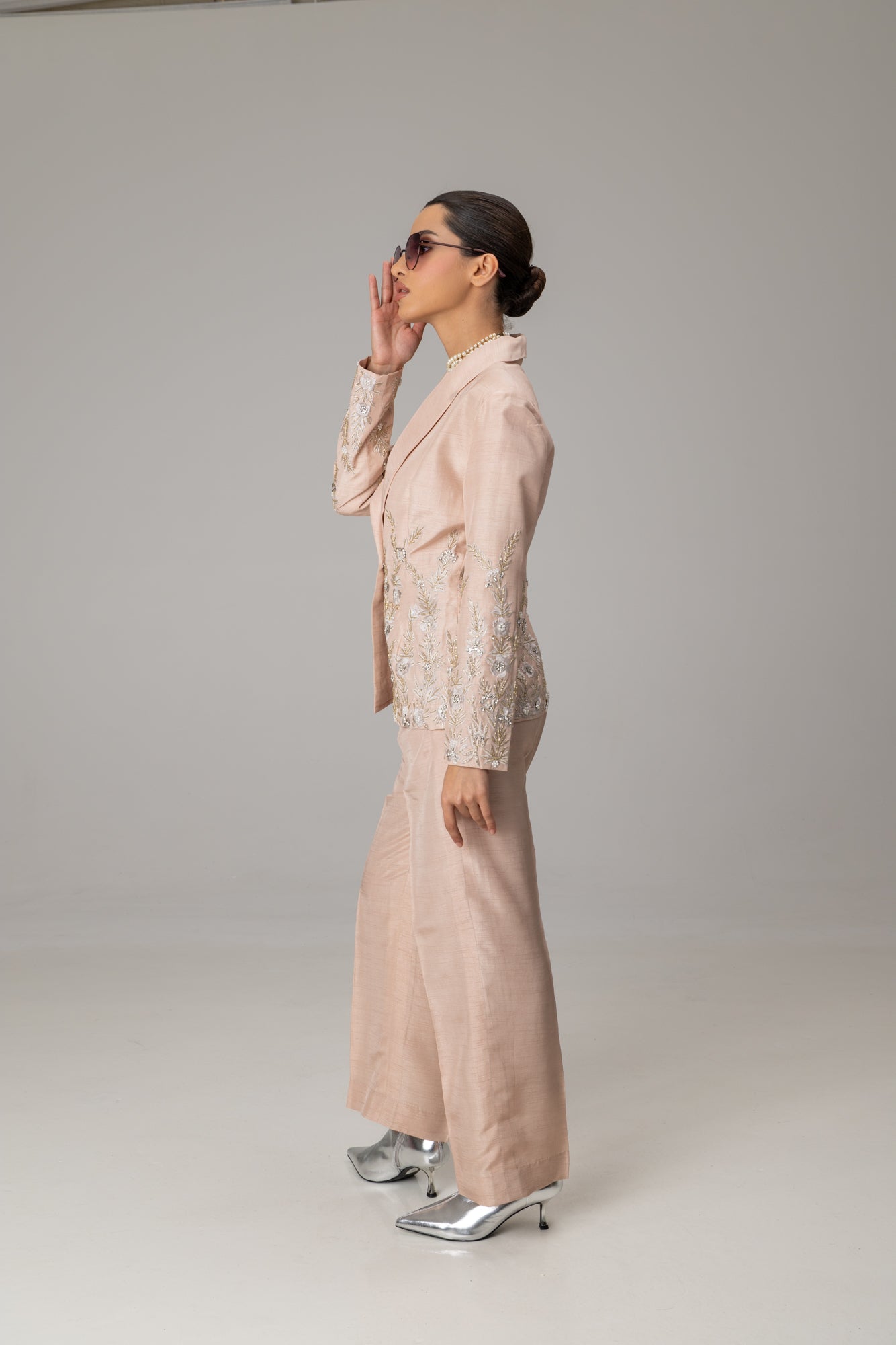 Pink Annie Shawl Collar suit