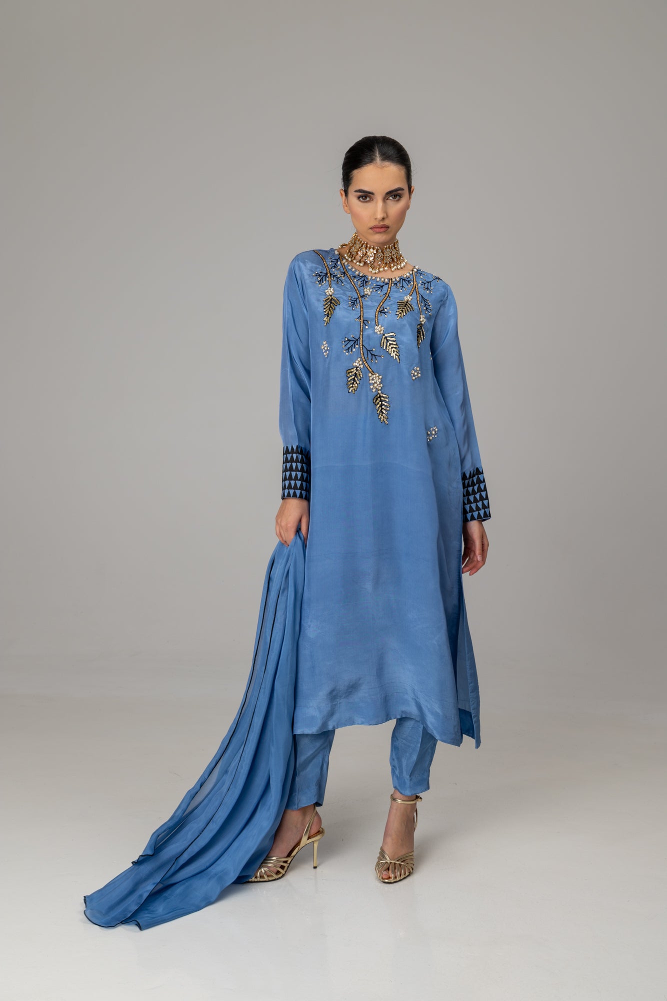 Blue Laddy Kurta Suit