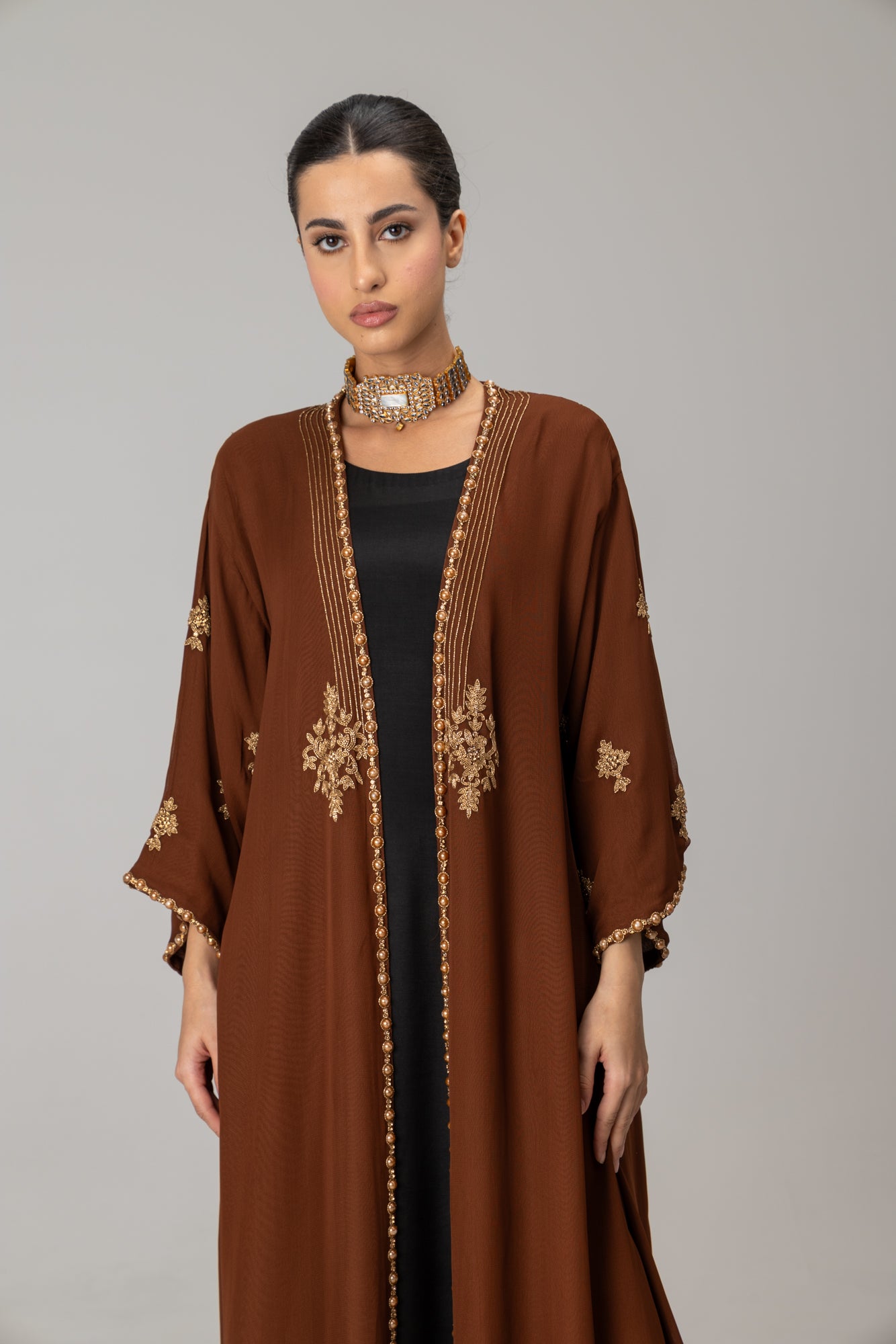 Chocolate Salima Kaftan Only