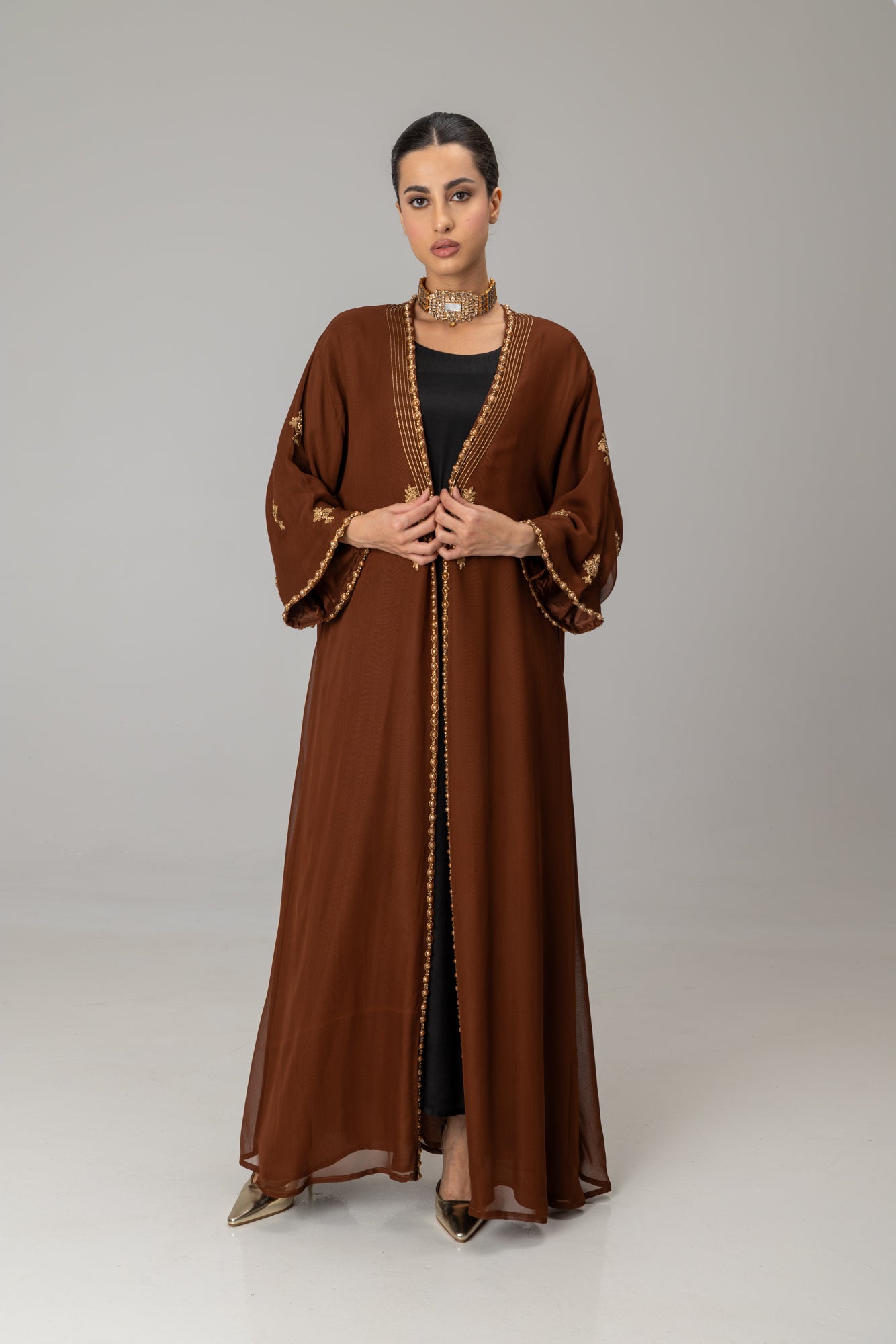 Chocolate Salima Kaftan Only