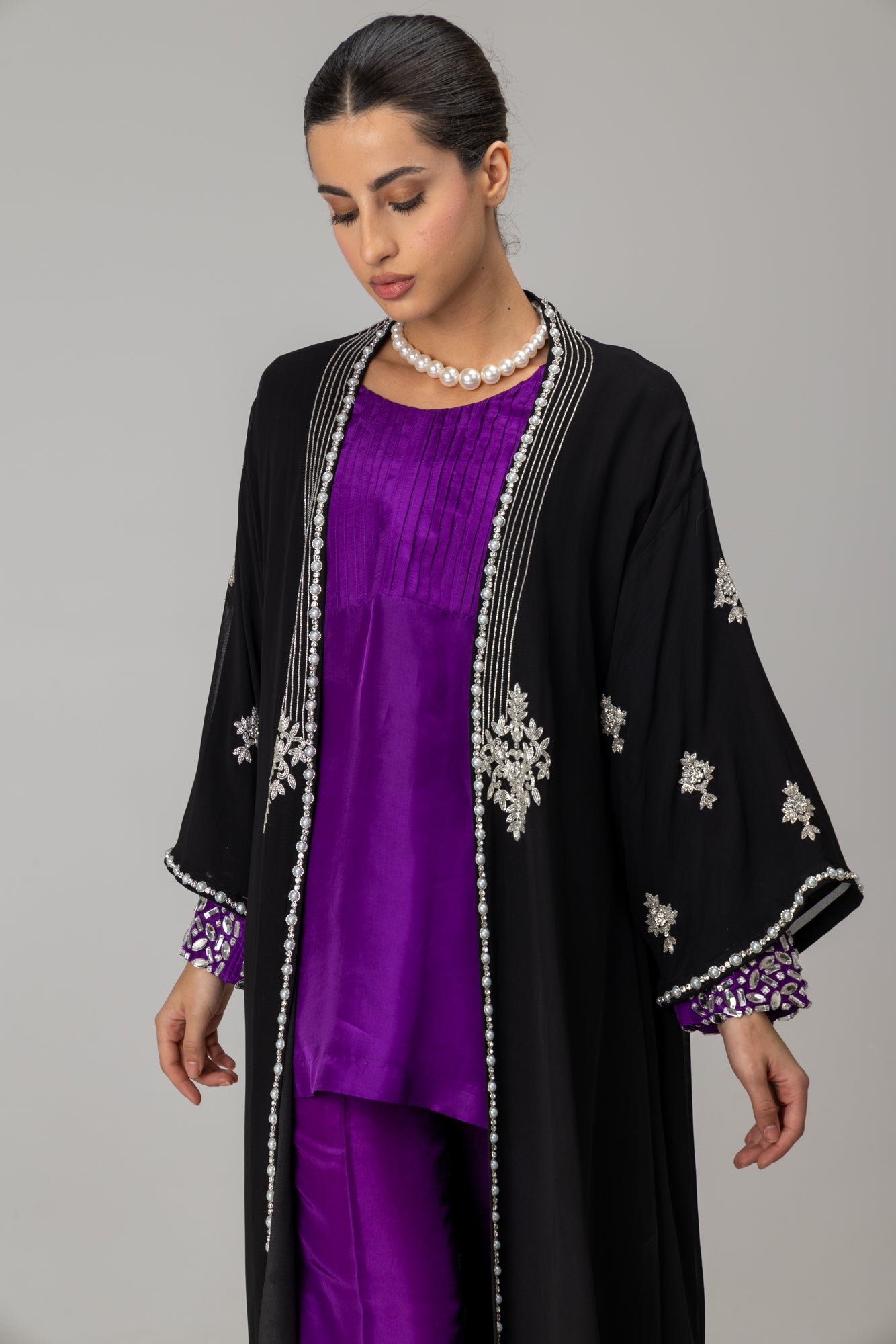 Black Salima Kaftan Set
