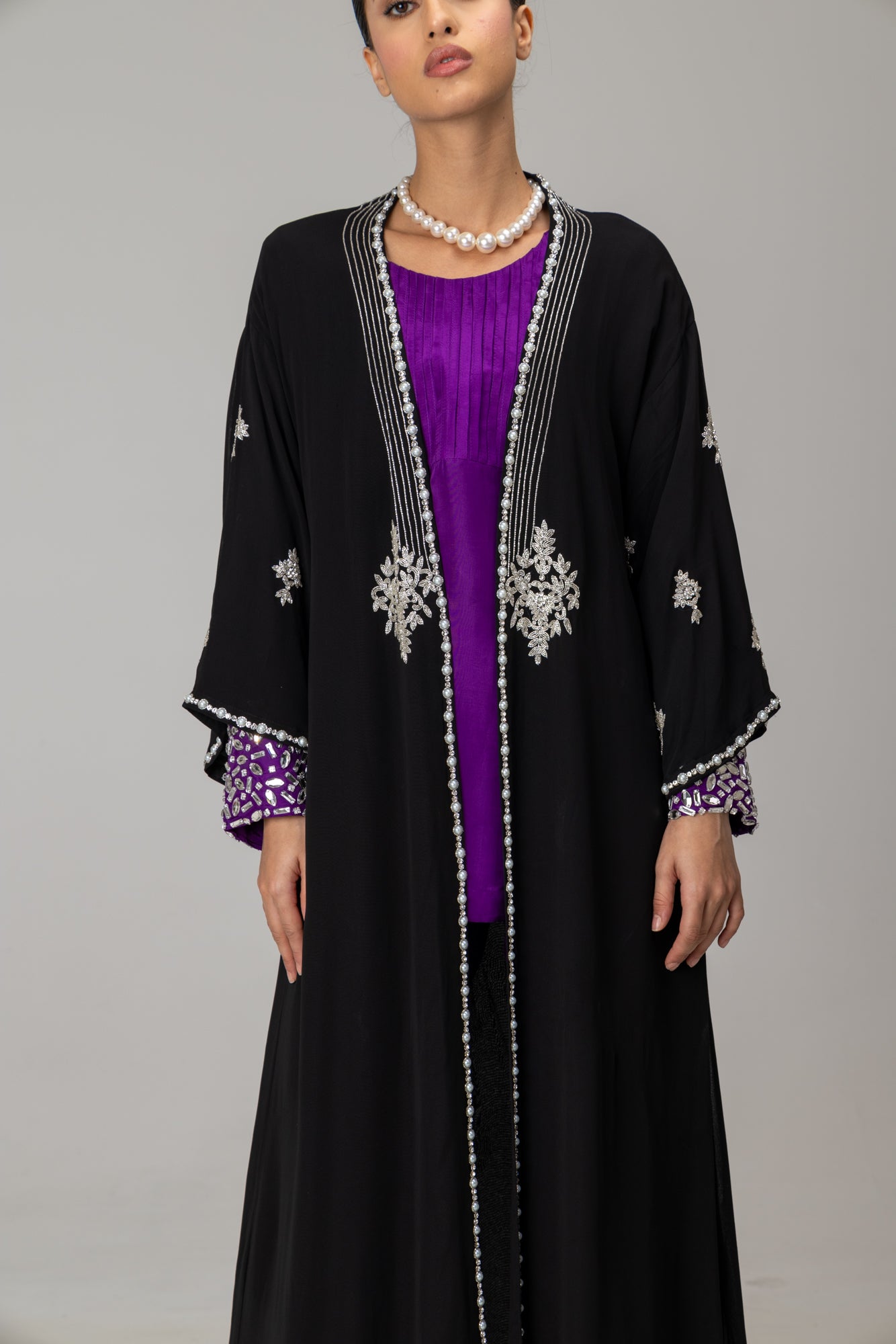 Black Salima Kaftan Set
