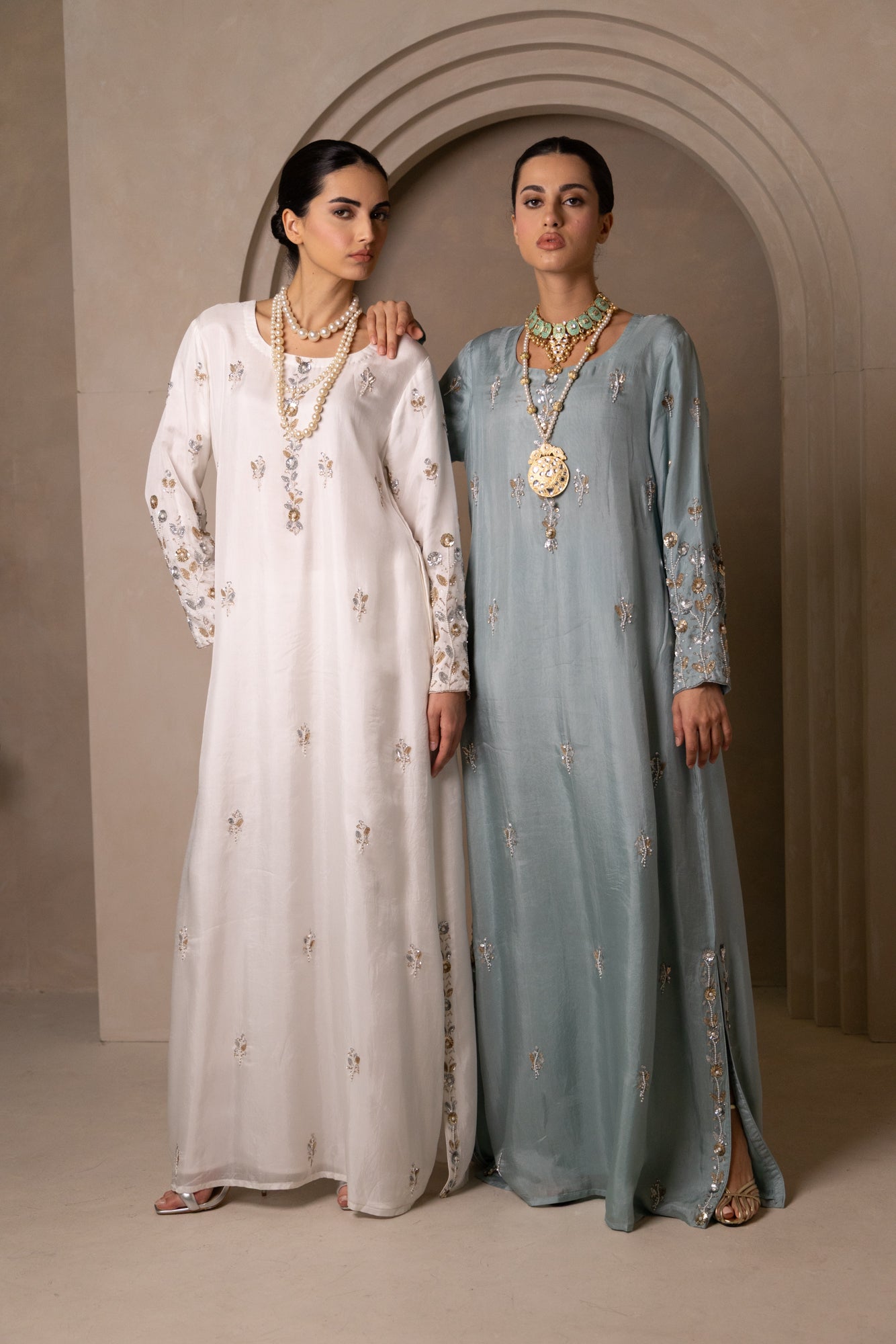 Aqua Silk Pissaro Jacket Suit