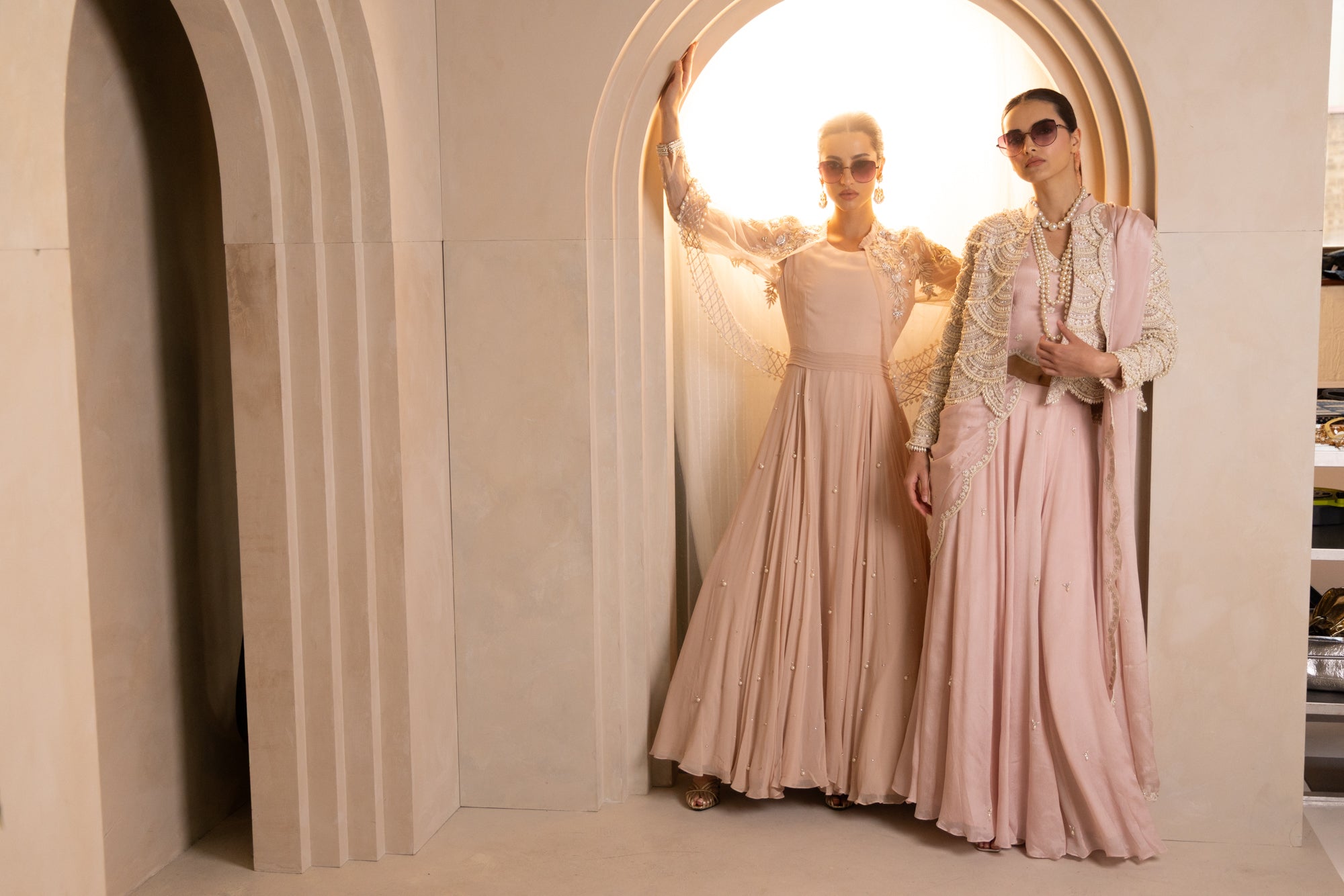 Blush Farisa Pearl Jacket Suit