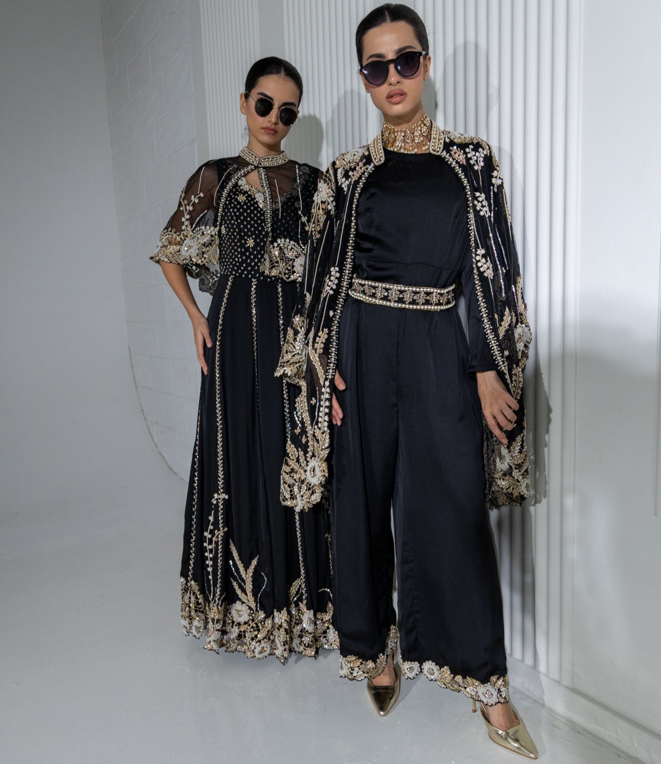 Black Enid Cape Suit