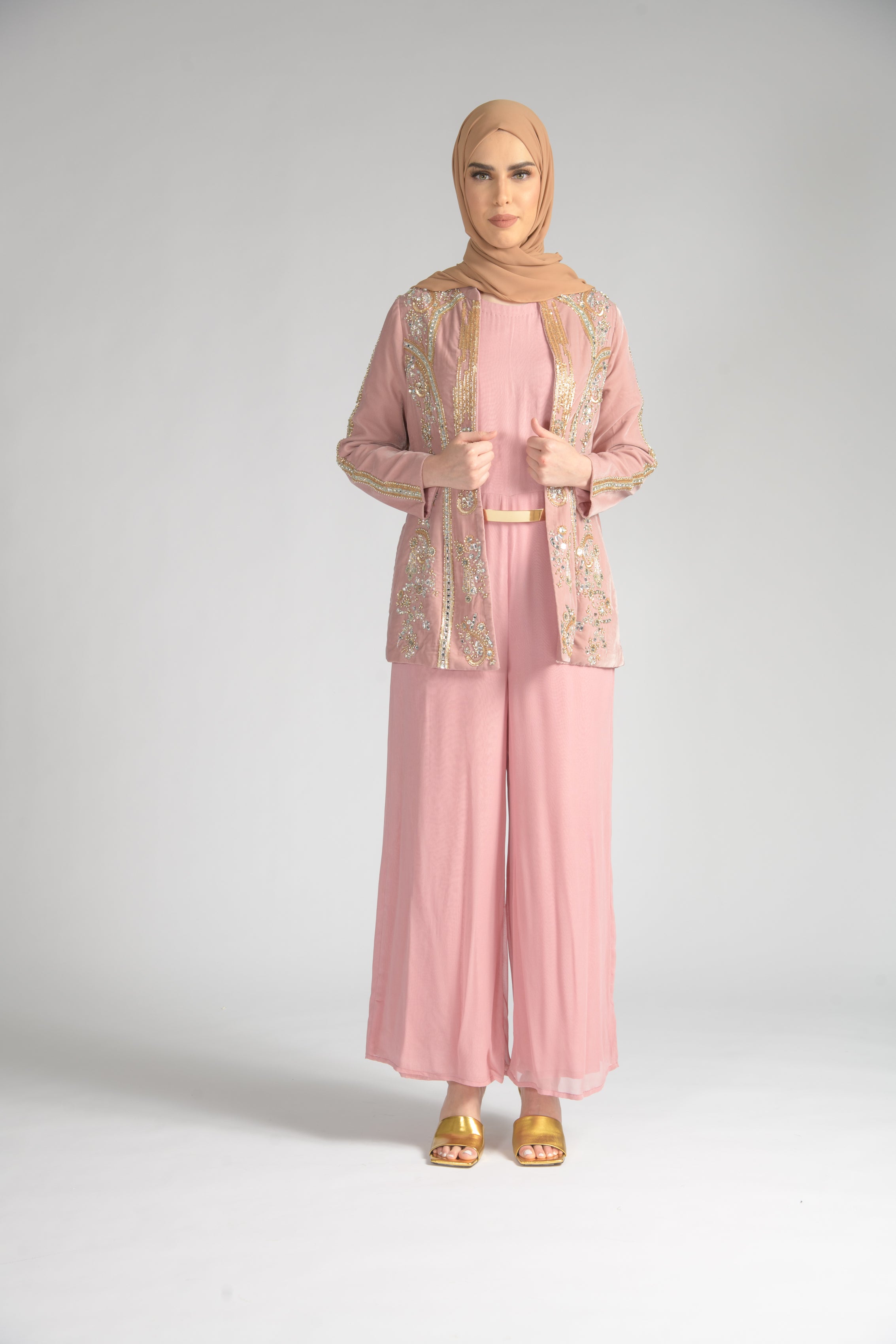 Skarla Velvet Jacket Jumpsuit Suit