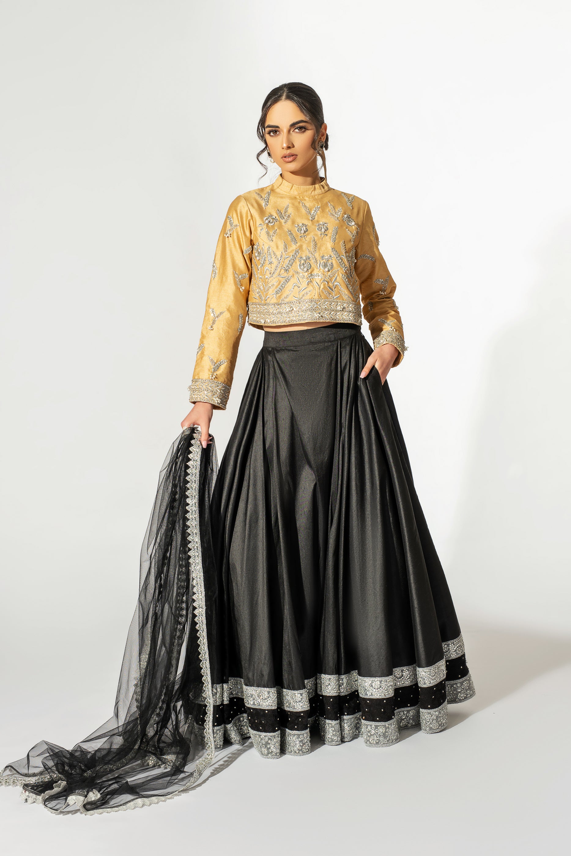 Humna Marigold Lehenga Outfit