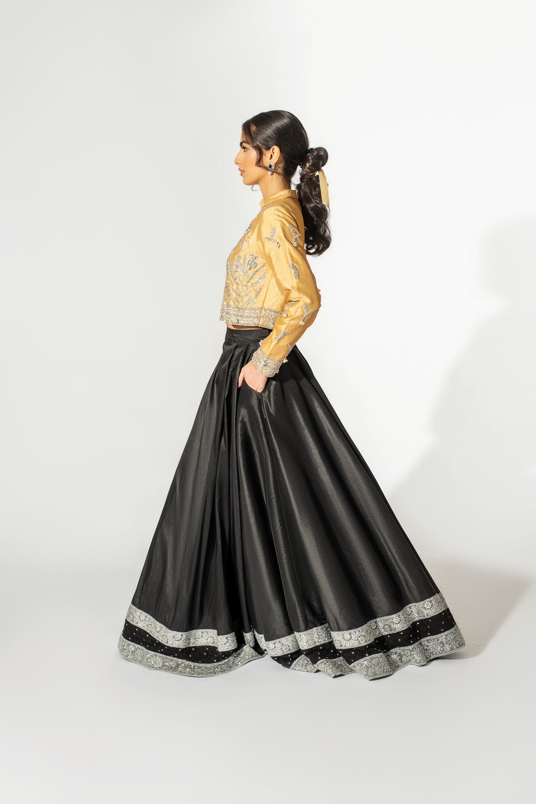 Humna Marigold Lehenga Outfit