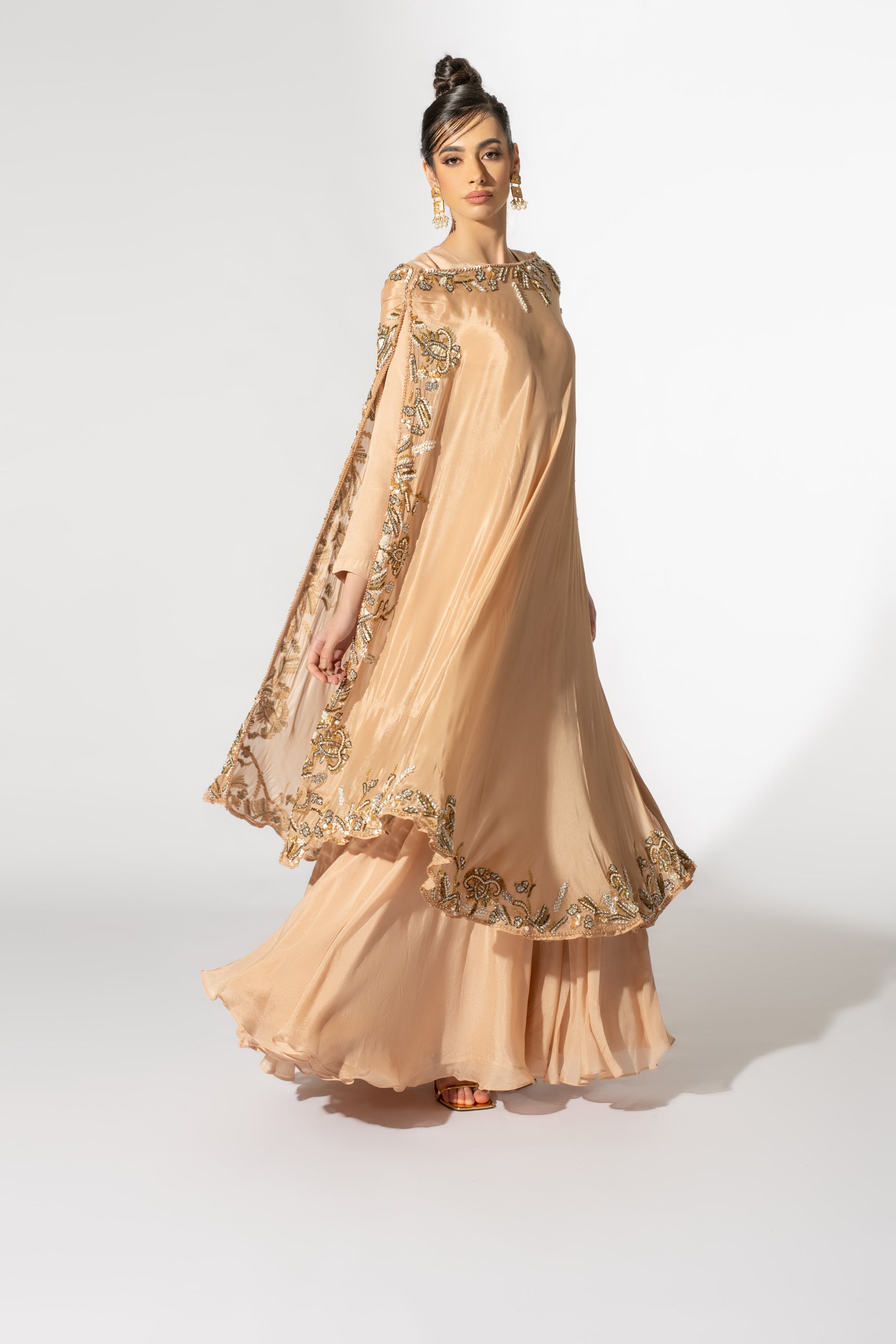 Lisa Bias Cape Dress