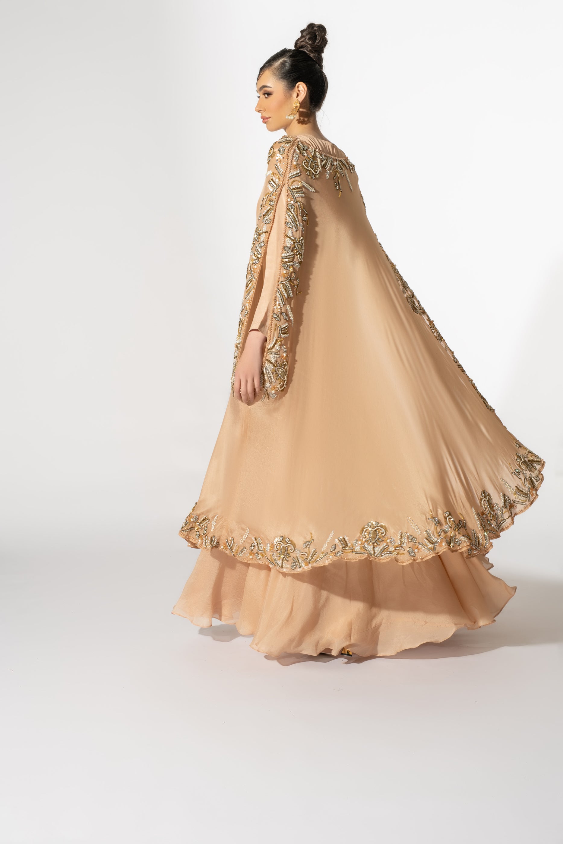 Lisa Bias Cape Dress