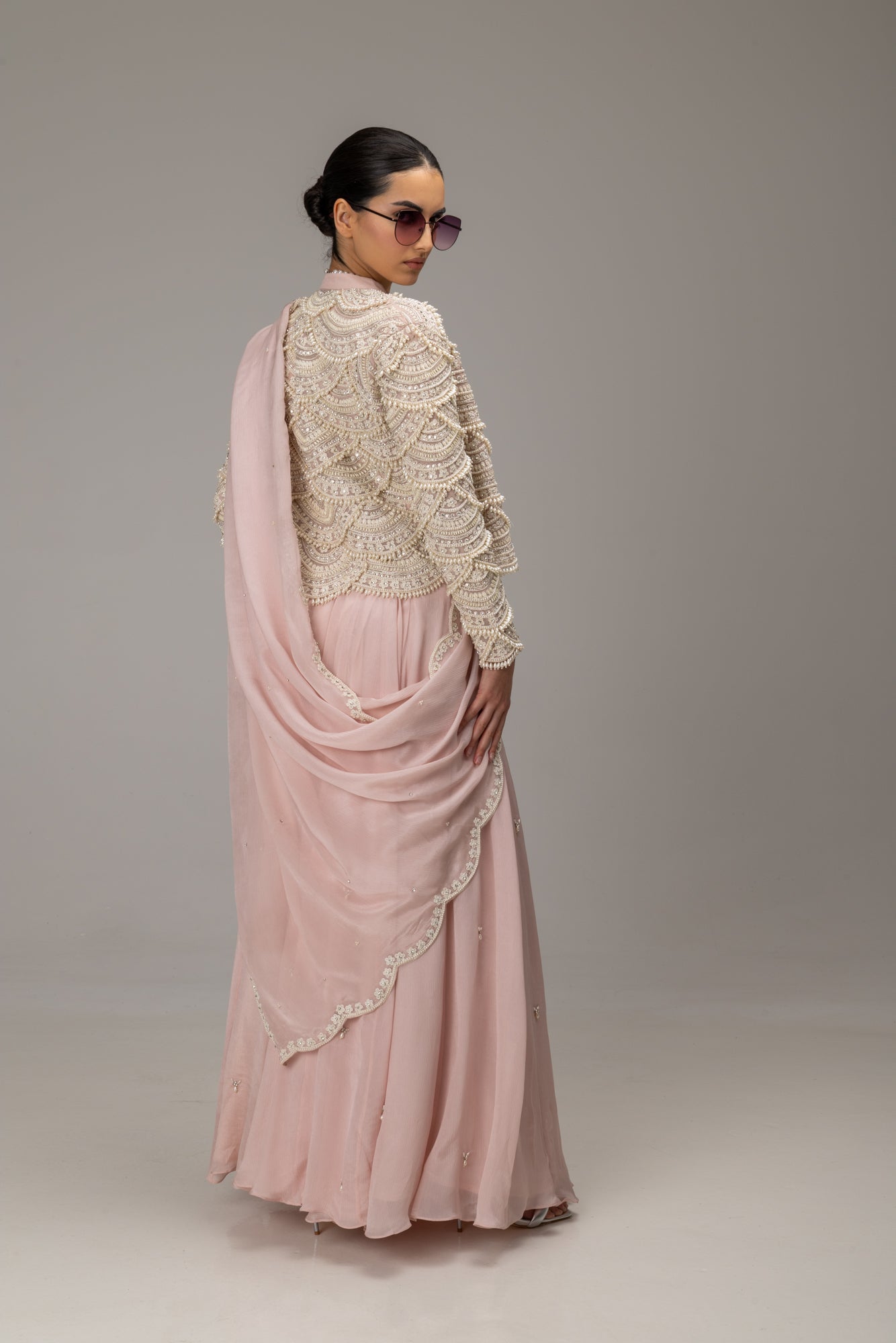 Blush Farisa Pearl Jacket Suit