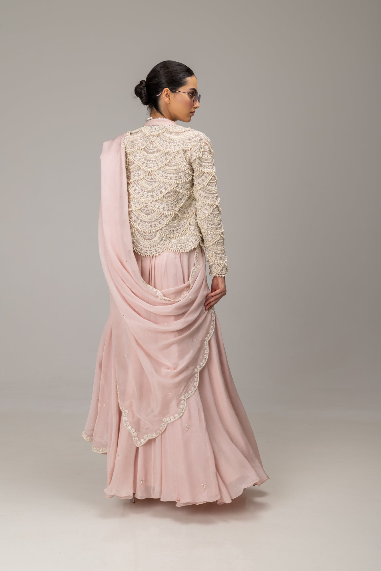 Blush Farisa Pearl Jacket Suit