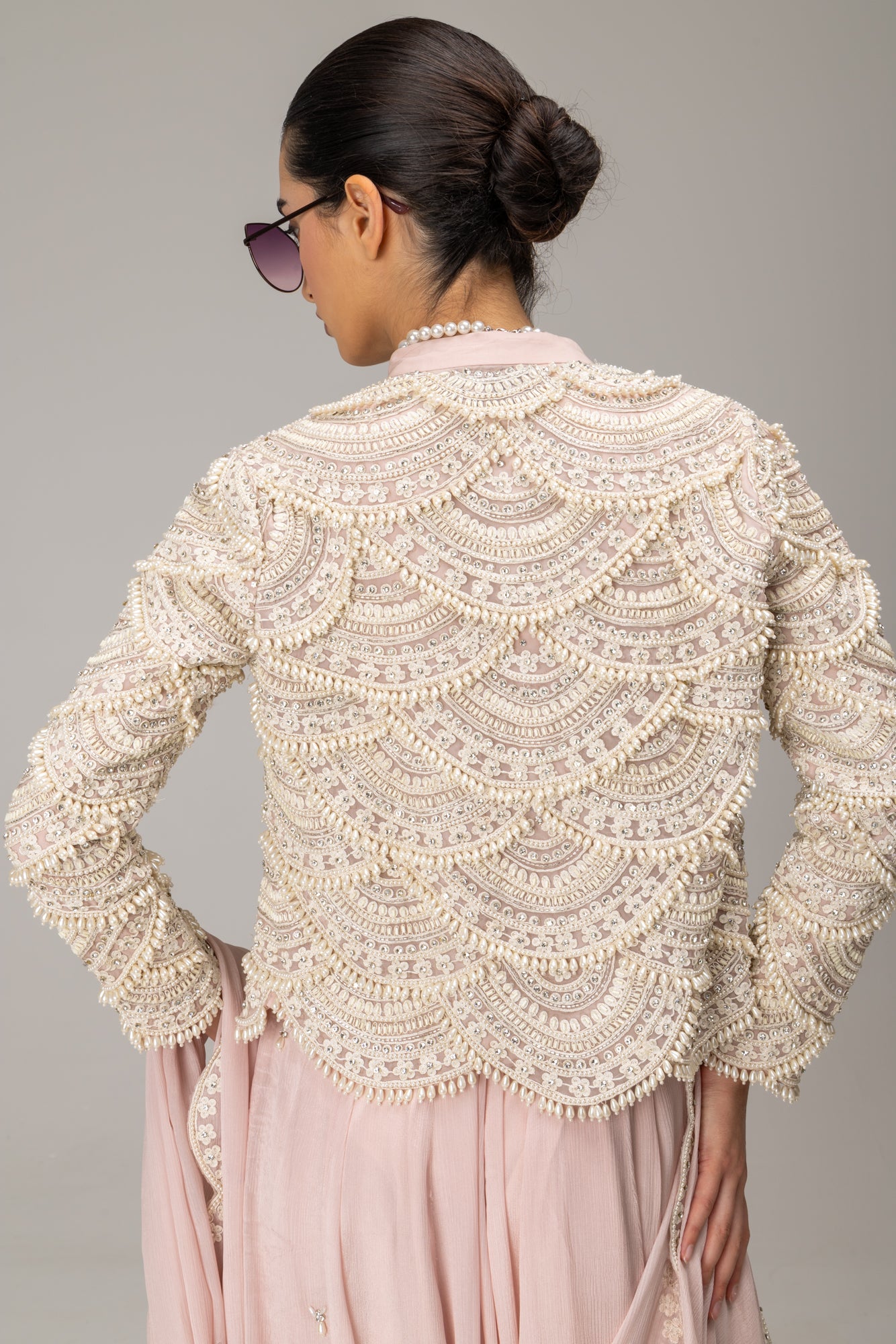 Blush Farisa Pearl Jacket Suit