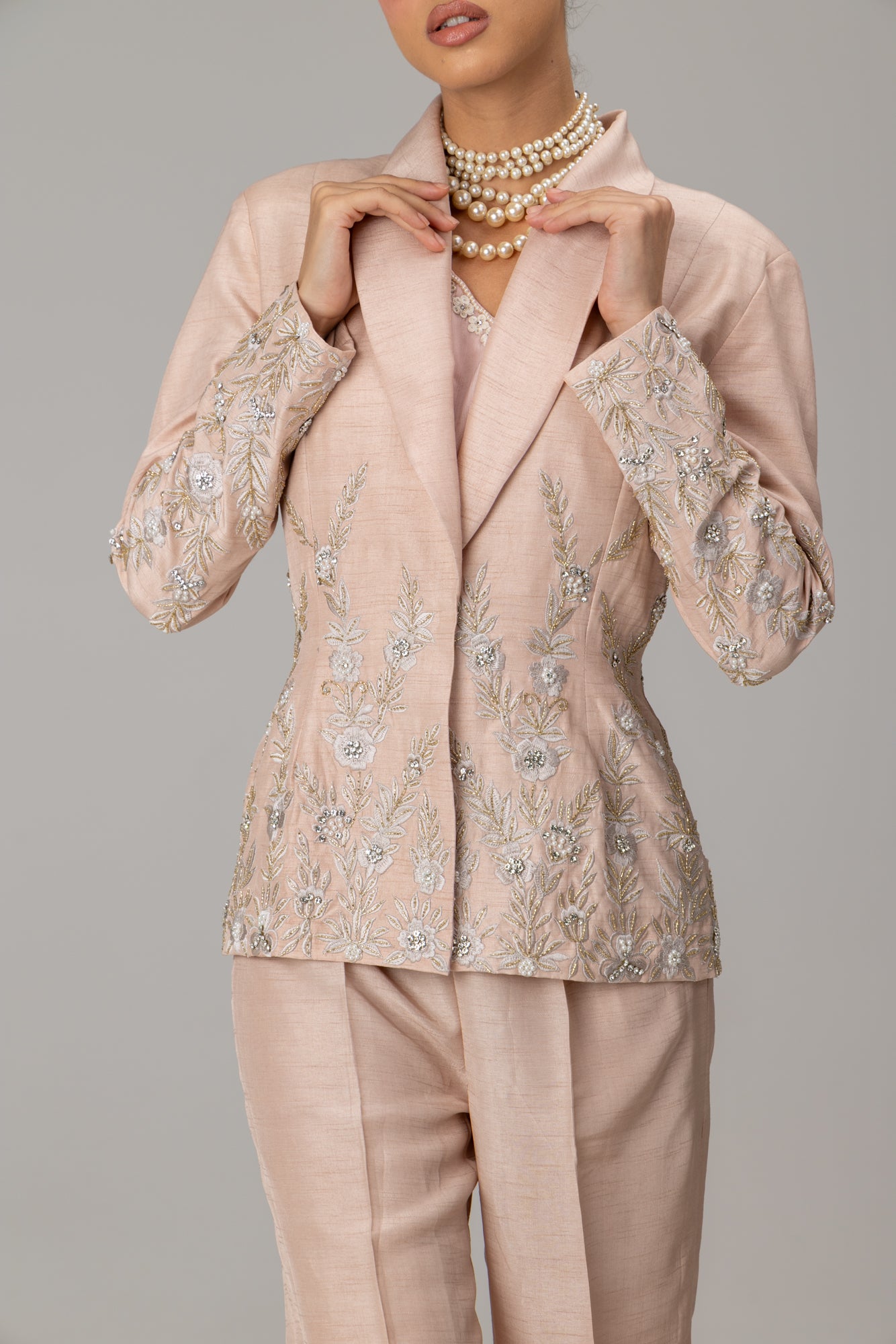 Pink Annie Shawl Collar suit