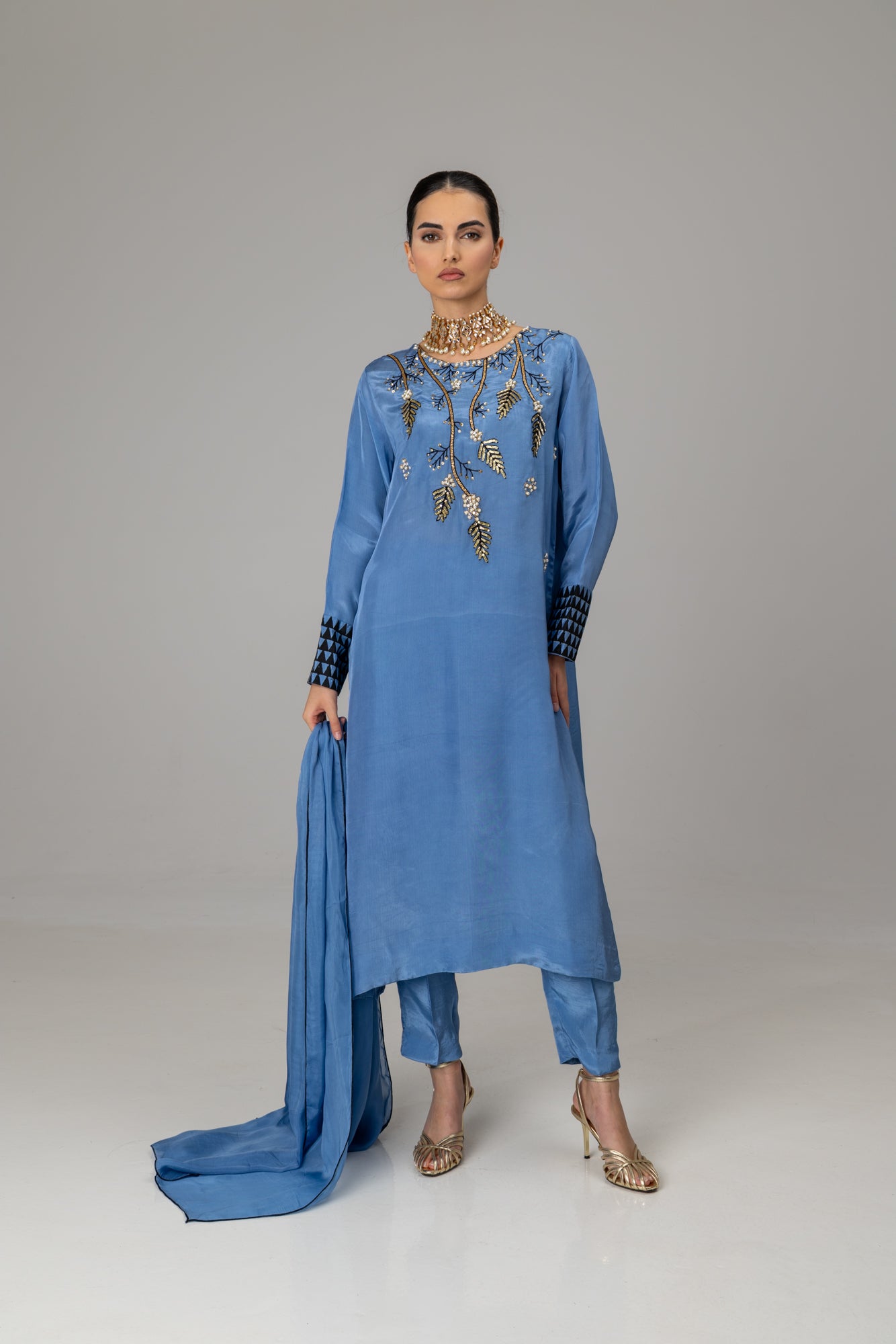 Blue Laddy Kurta Suit