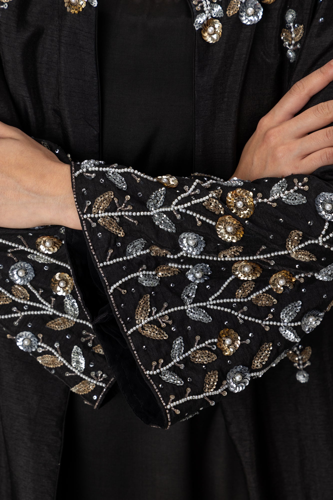Black Jannat Maxi Coat Suit