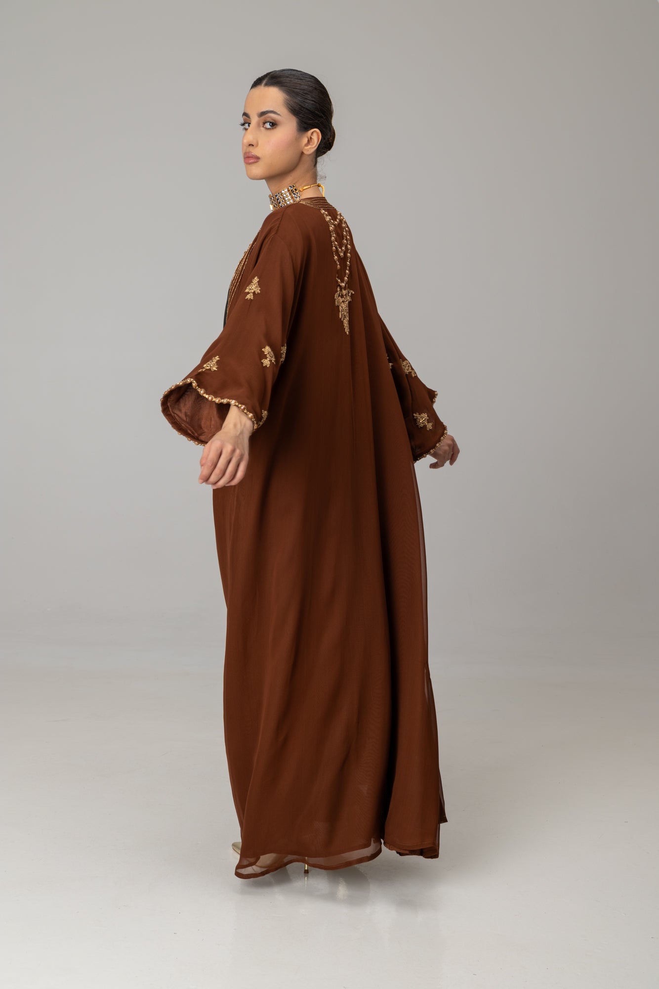 Chocolate Salima Kaftan Only