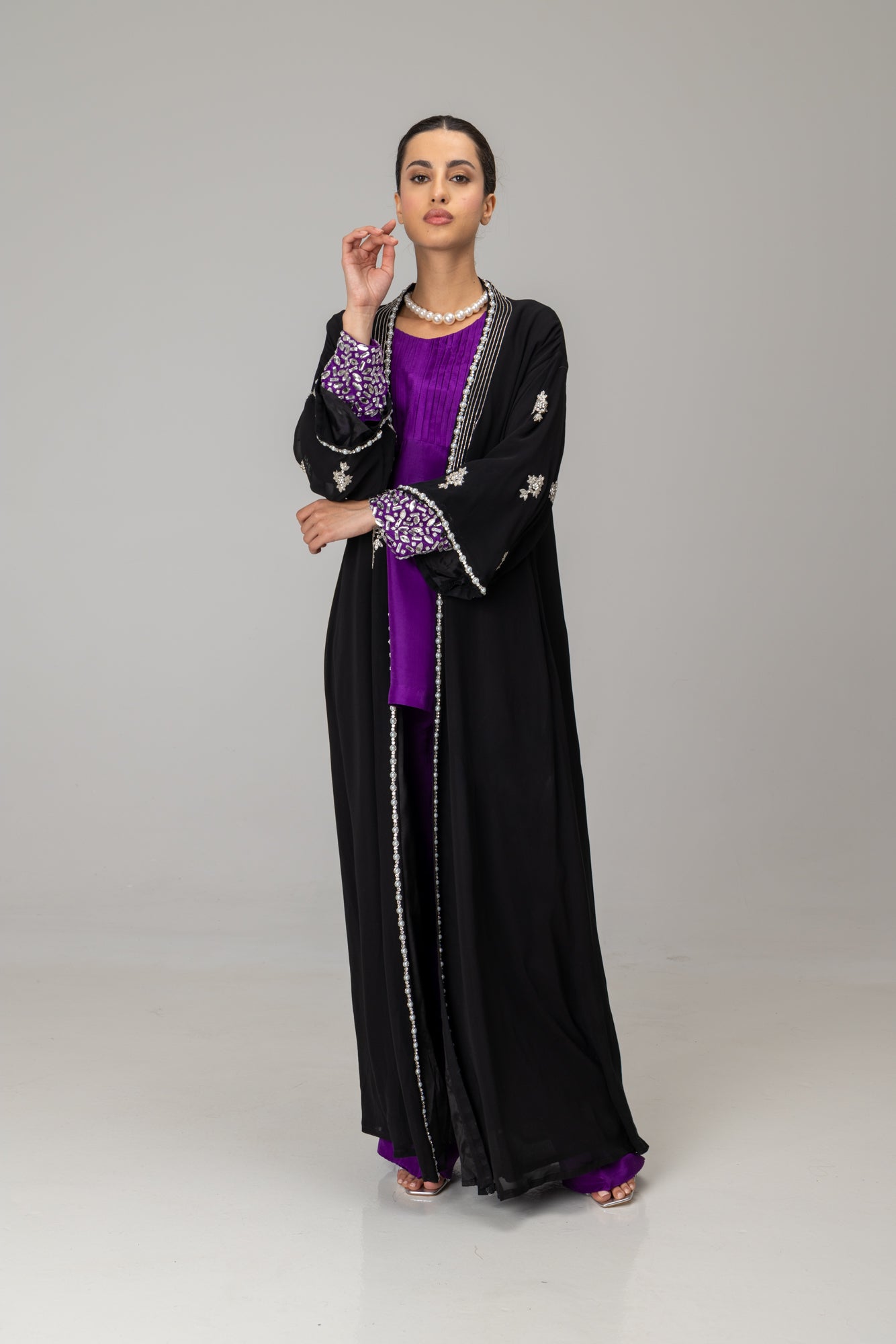 Black Salima Kaftan Set