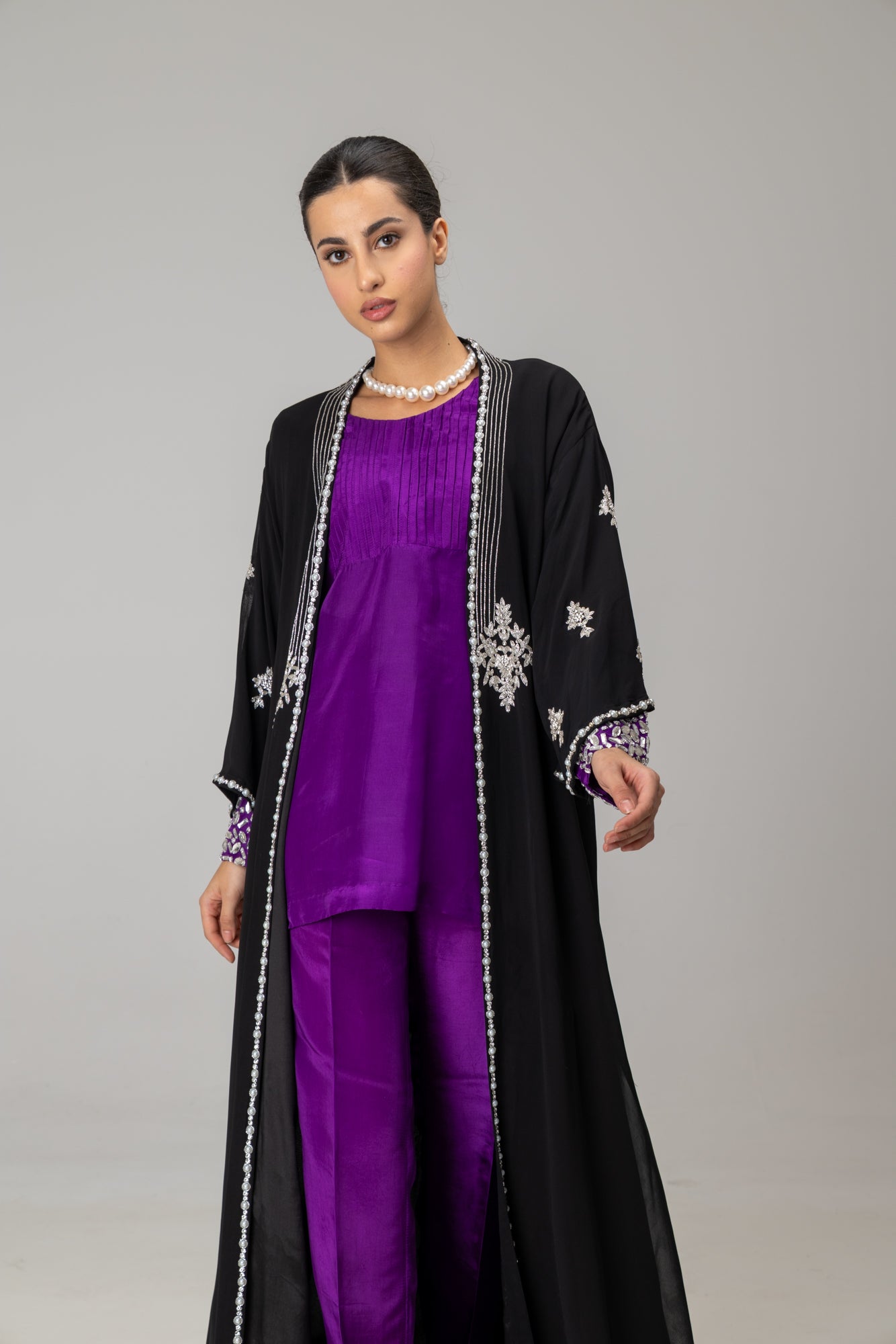 Black Salima Kaftan Set