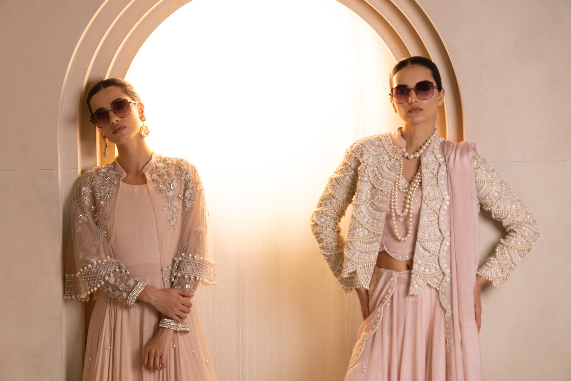 Blush Farisa Pearl Jacket Suit