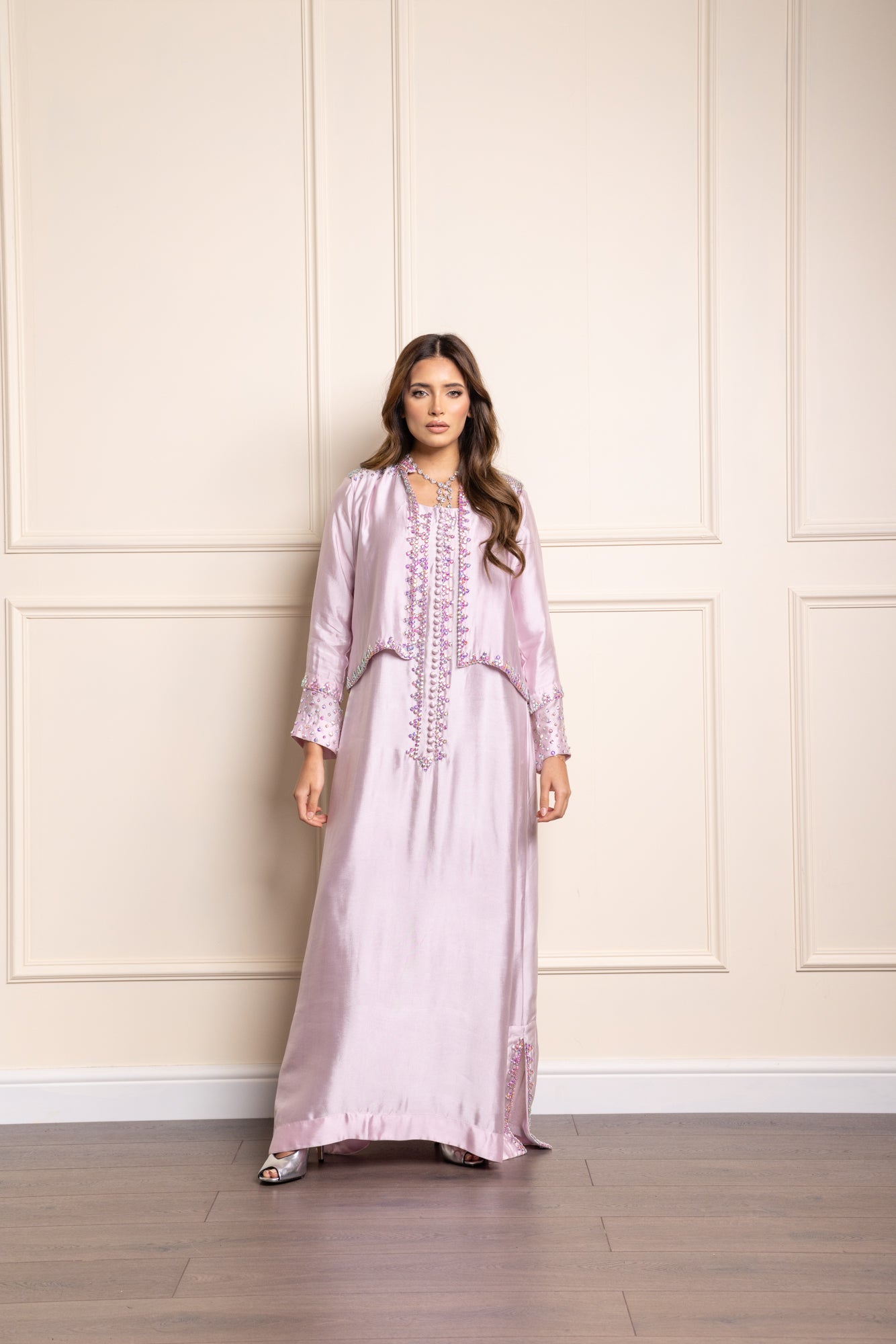 Pink Crystal Jacket Suit