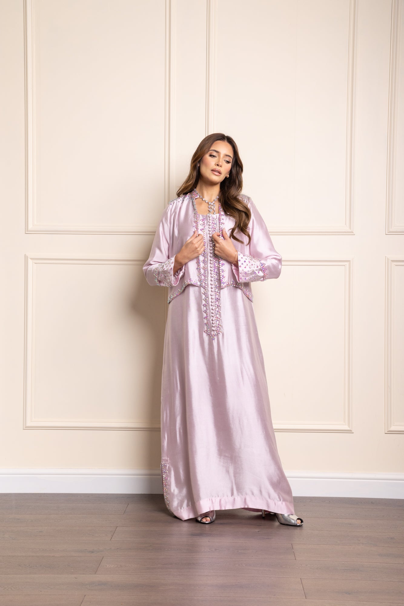 Pink Crystal Jacket Suit