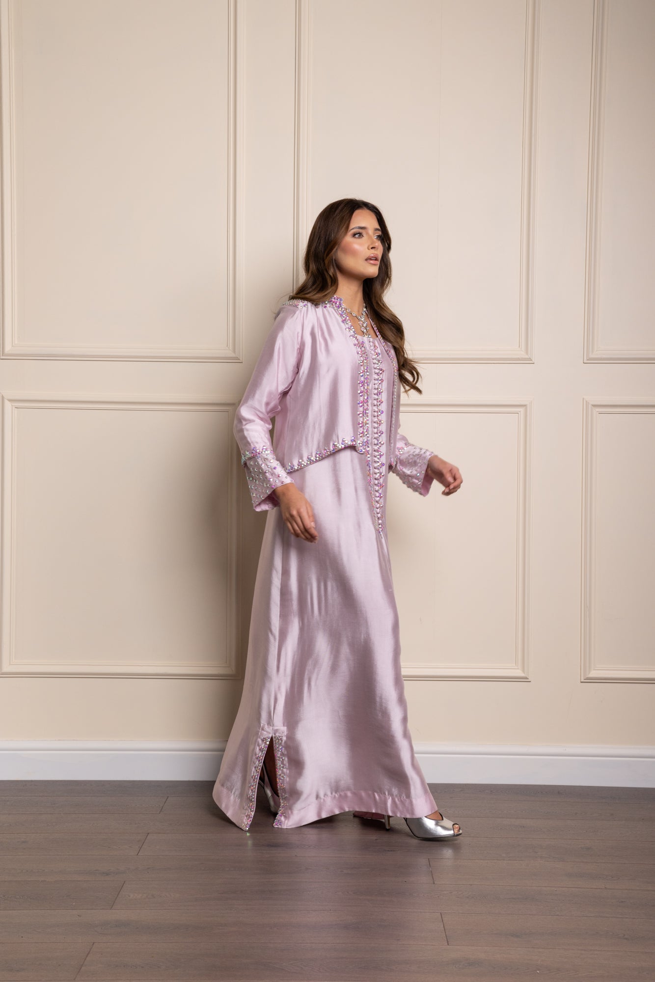 Pink Crystal Jacket Suit