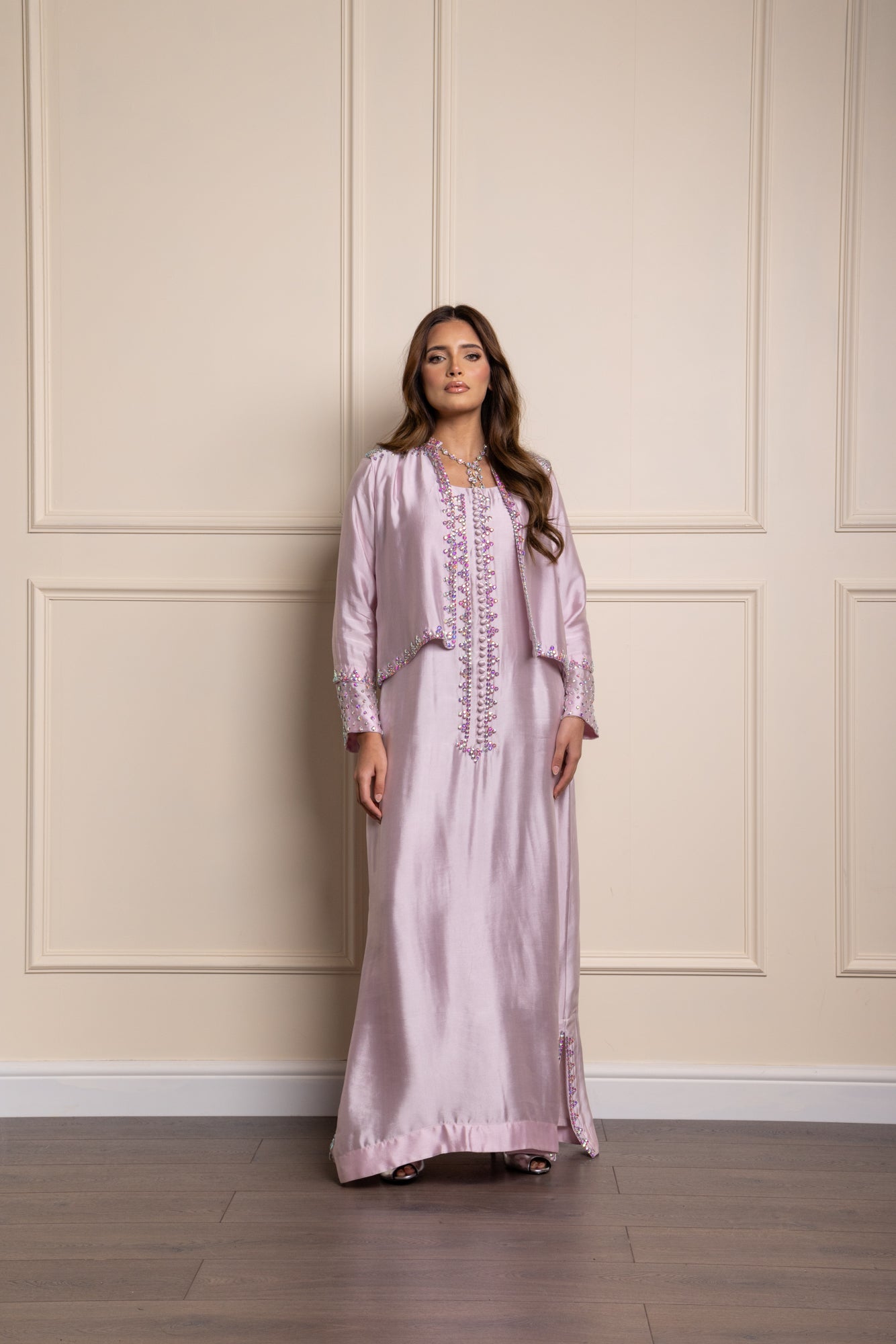 Pink Crystal Jacket Suit