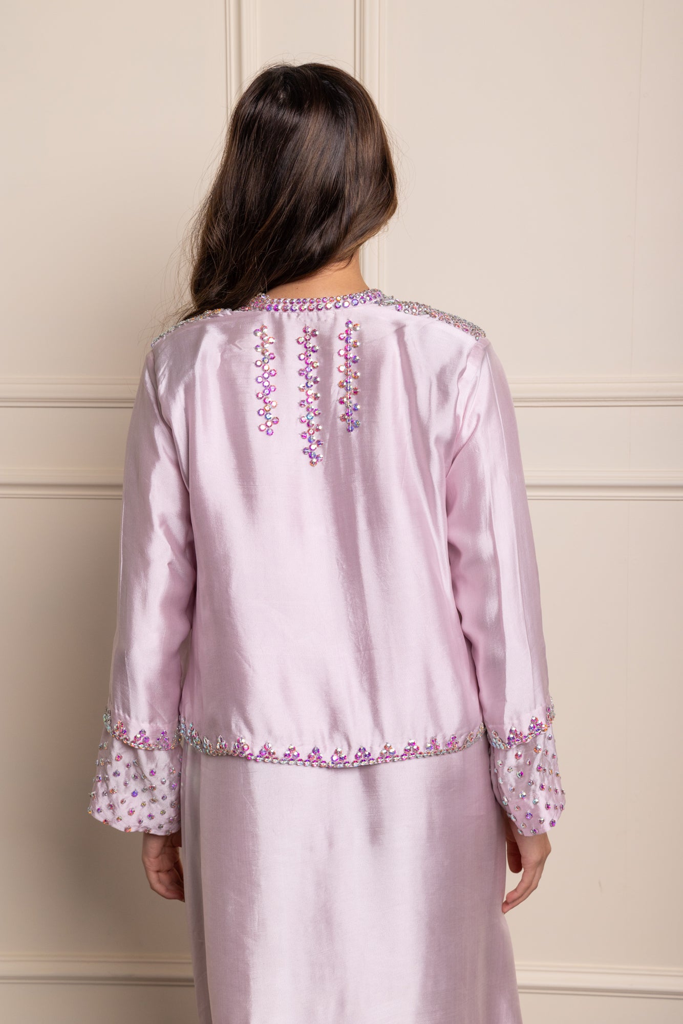 Pink Crystal Jacket Suit