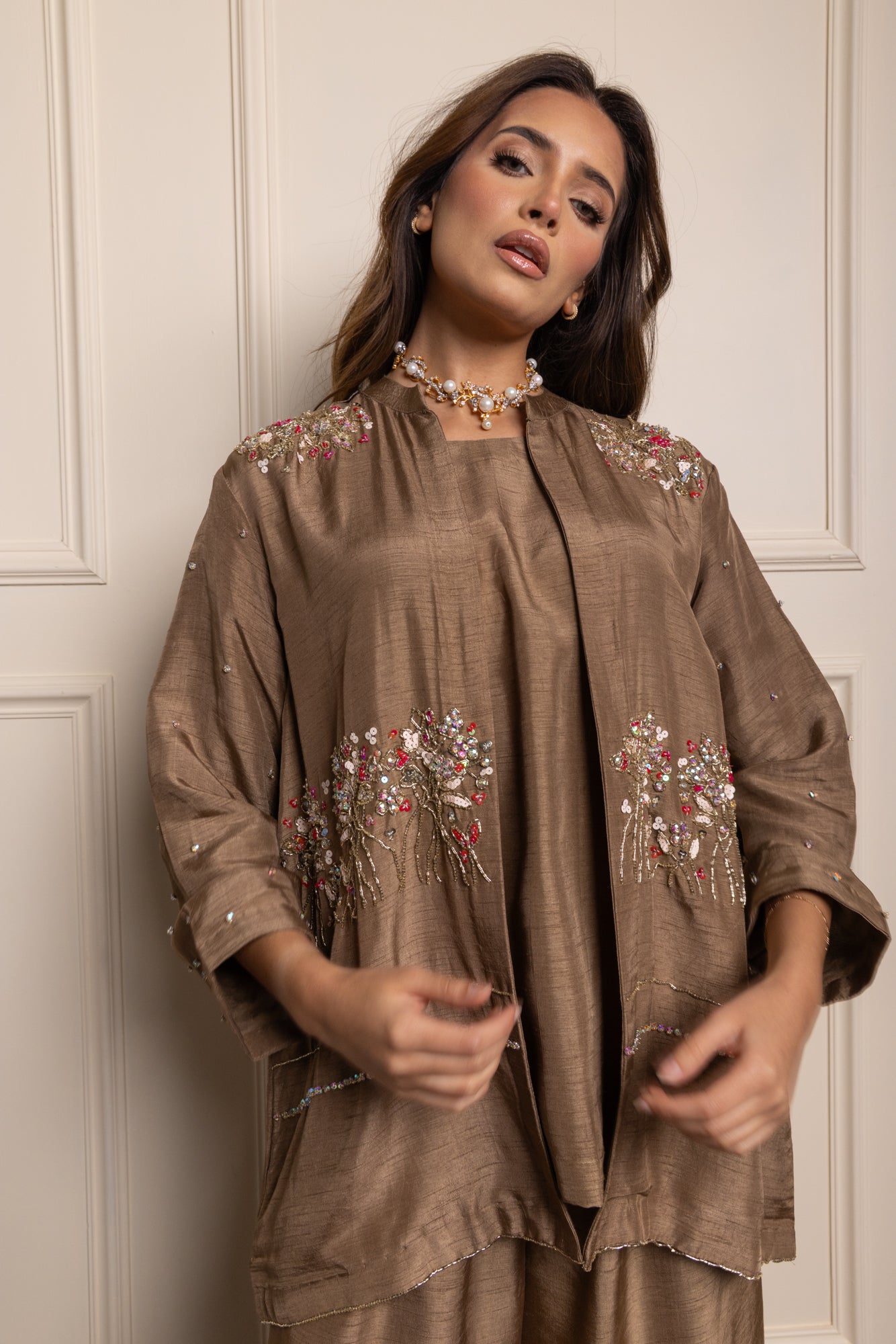 Sherry Jacket Sharara Suit