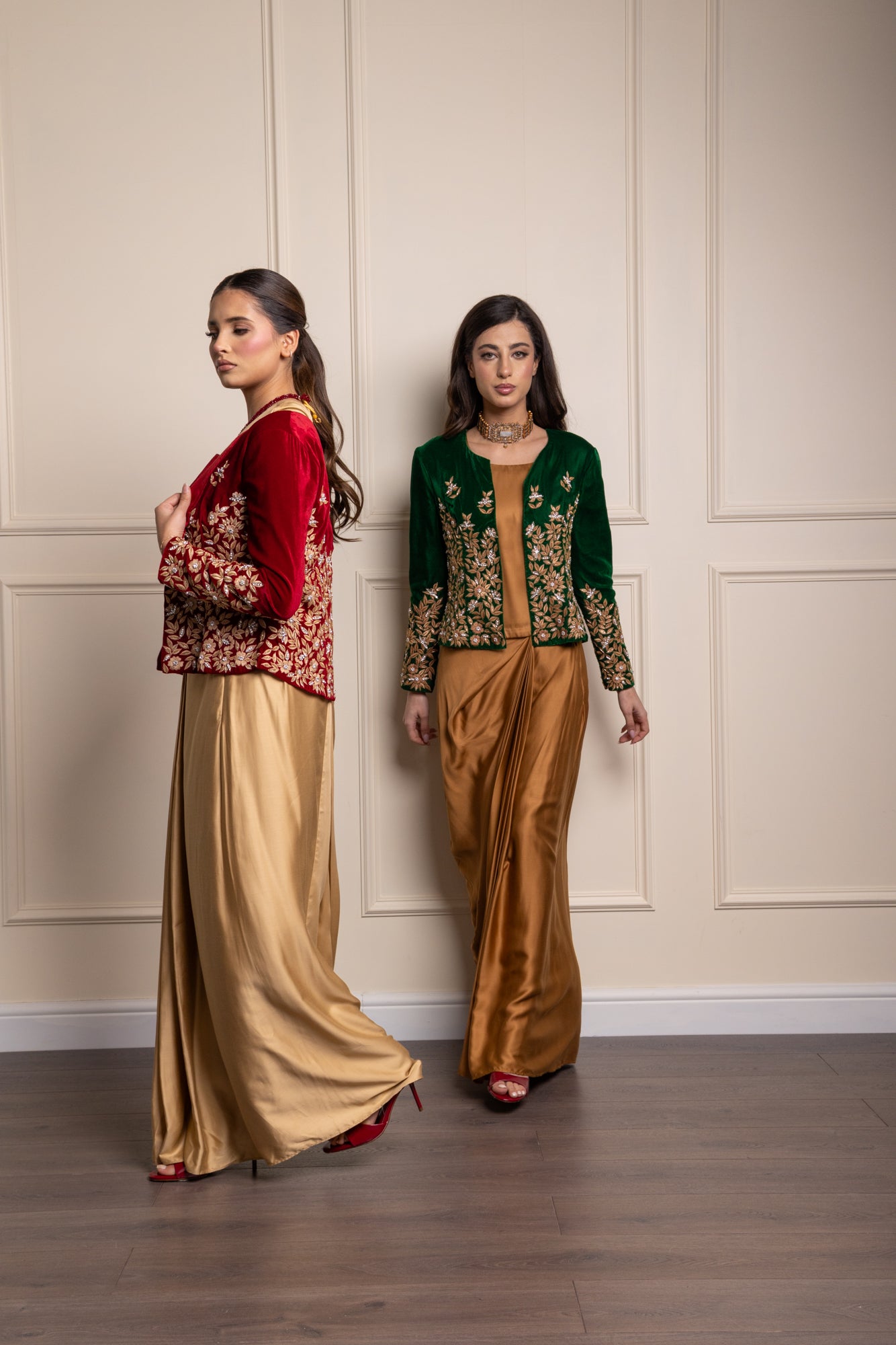 Red Samiya Jacket Suit