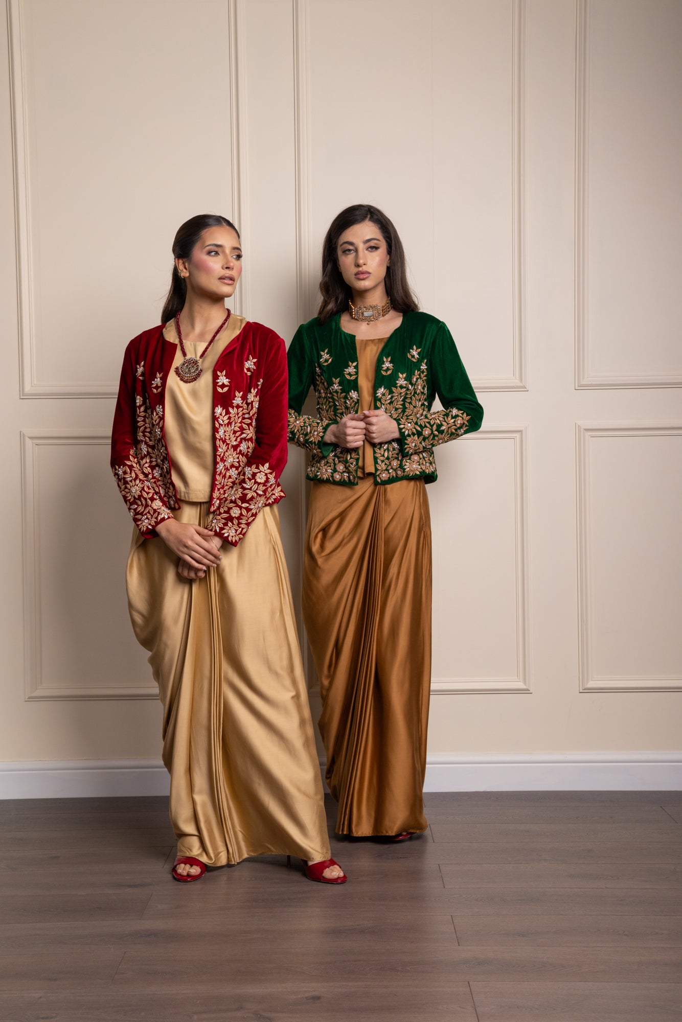 Red Samiya Jacket Suit