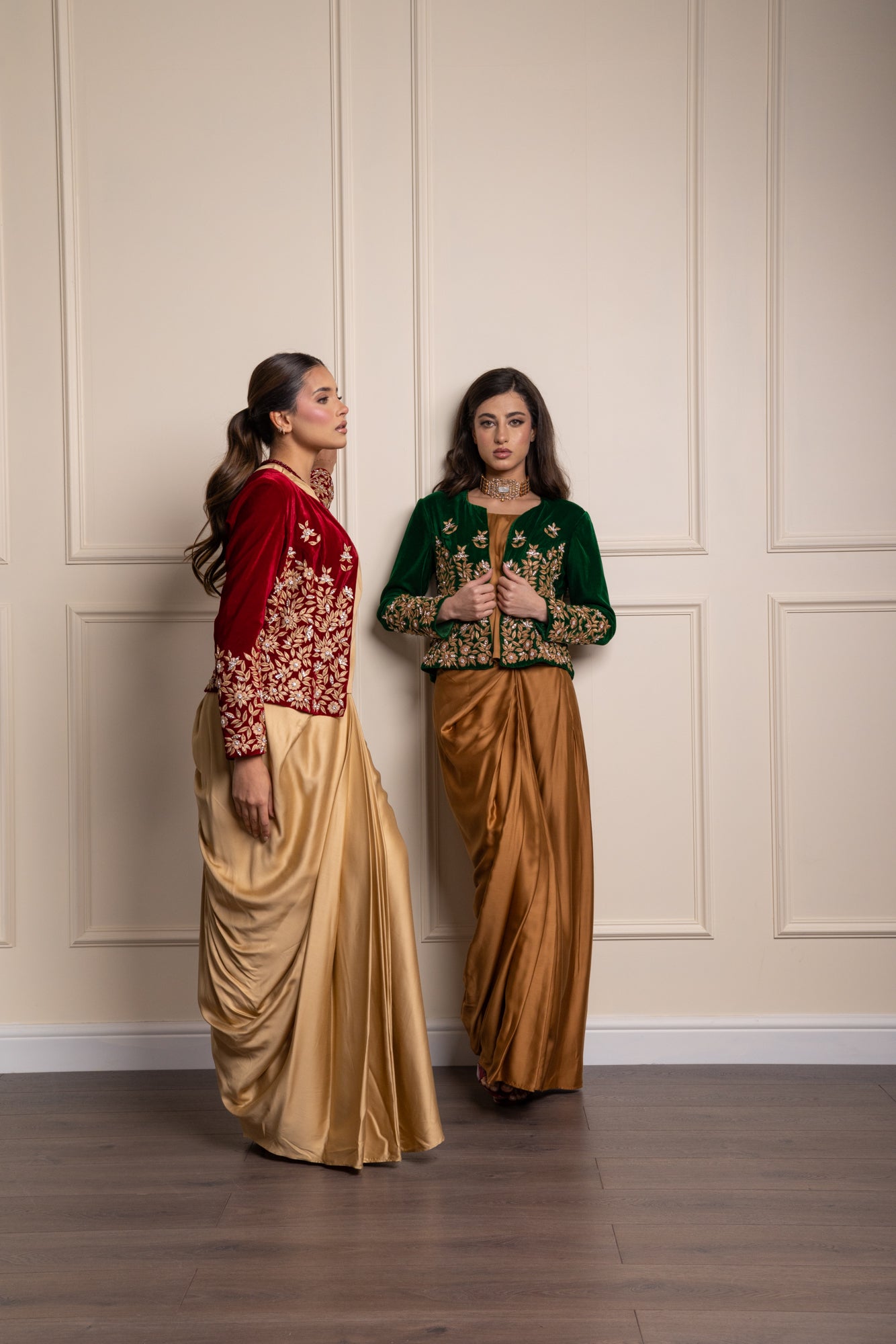 Red Samiya Jacket Suit