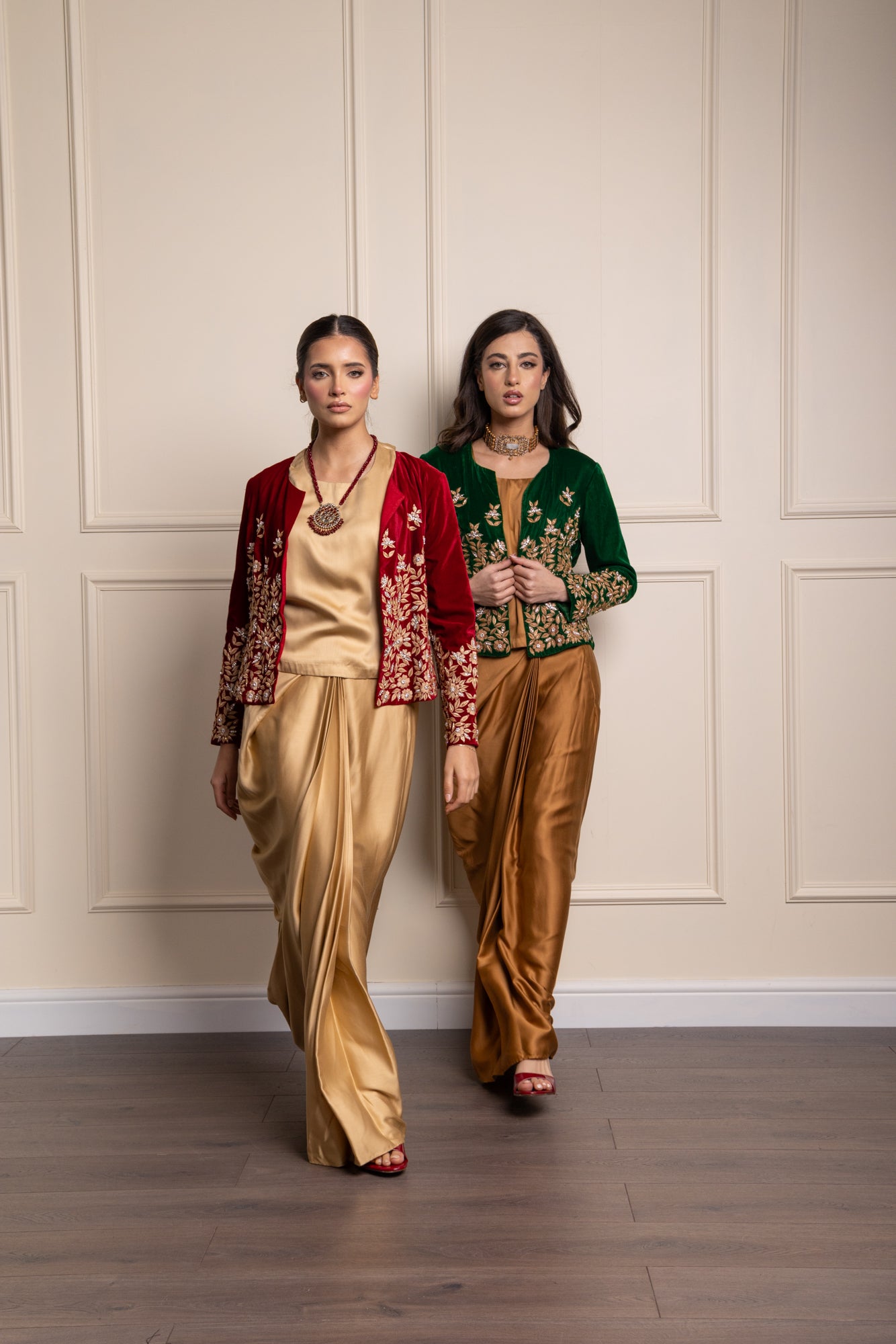 Red Samiya Jacket Suit