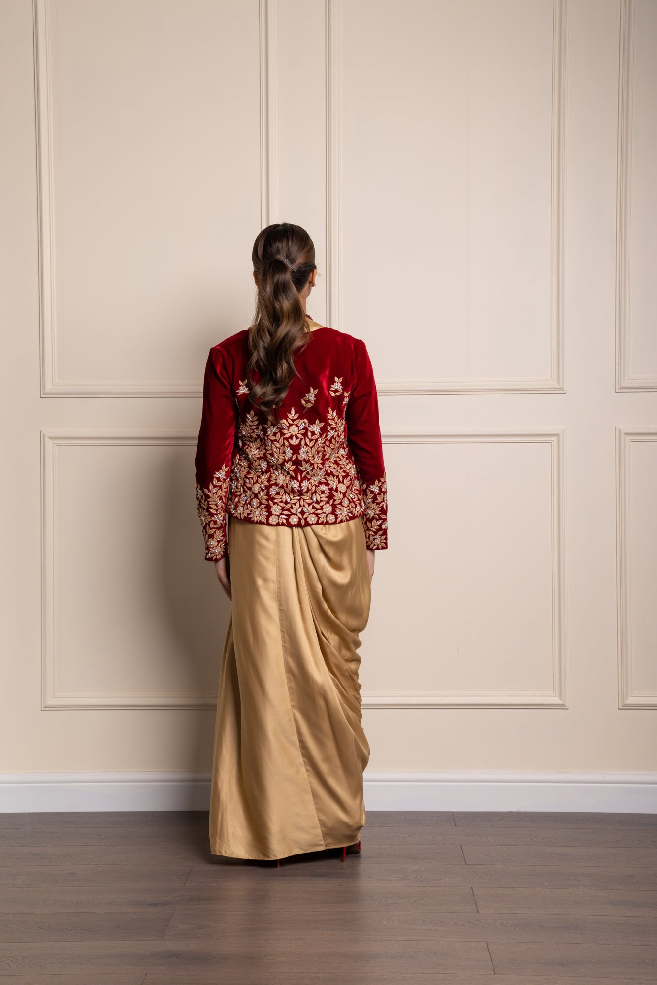 Red Samiya Jacket Suit