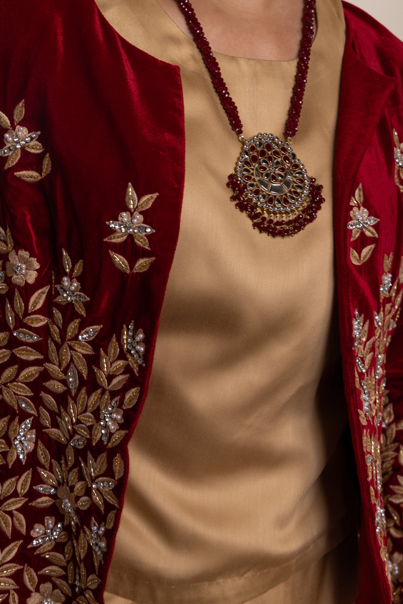 Red Samiya Jacket Suit