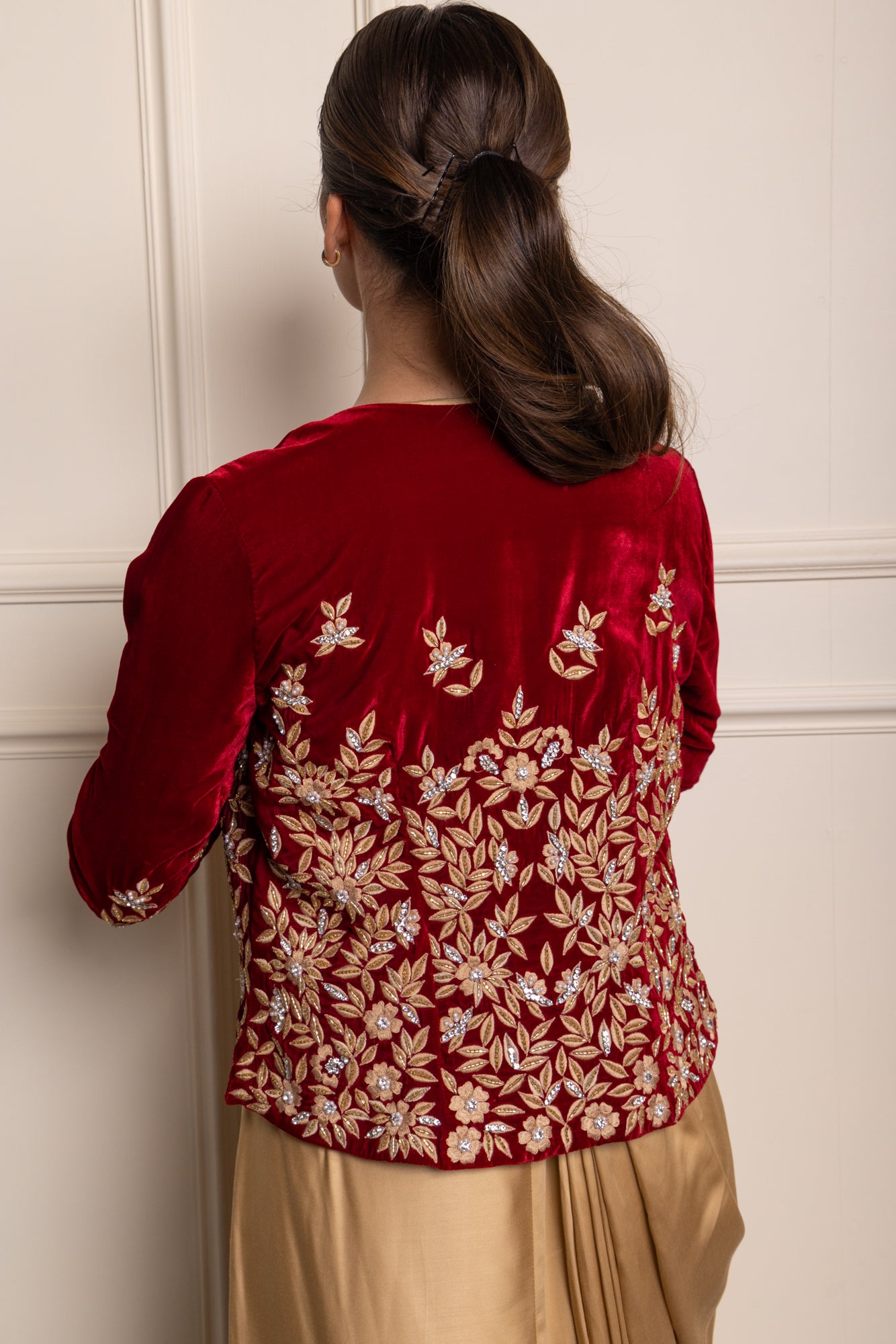 Red Samiya Jacket Suit