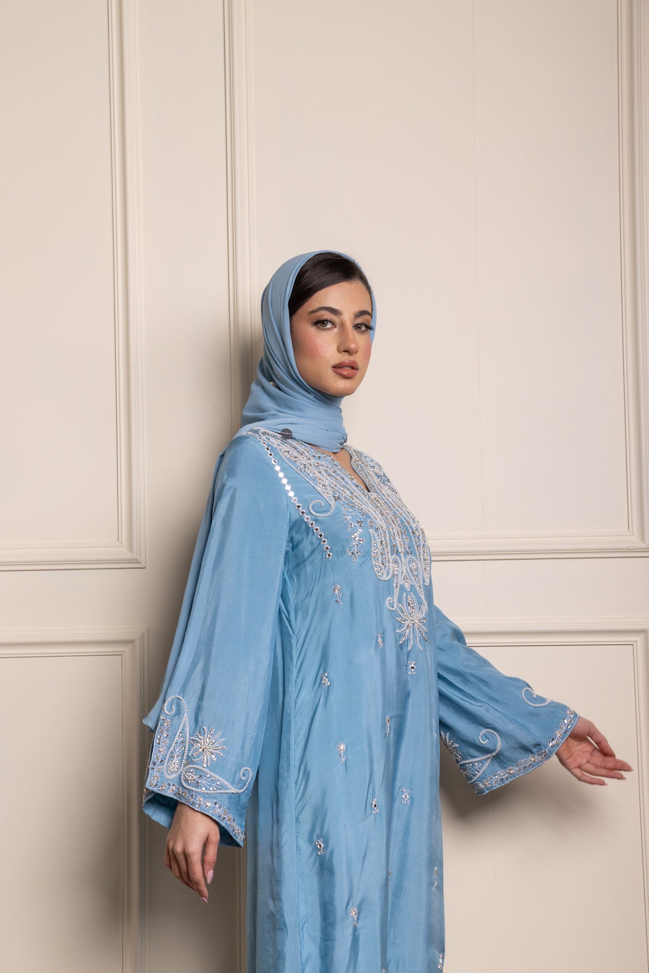 Silvia Mirror Paisley Abaya