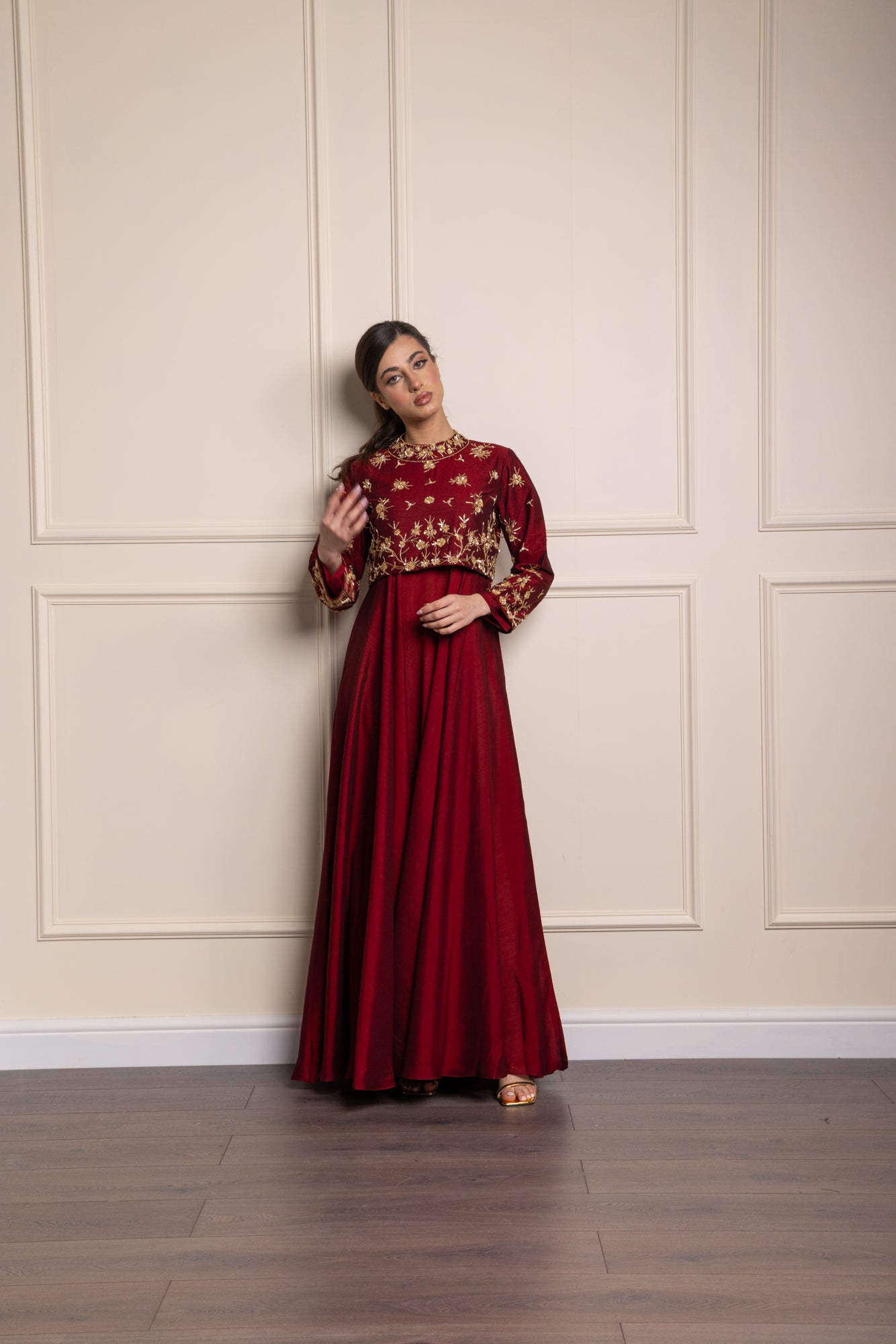 Wine Rumi Jacket Suit