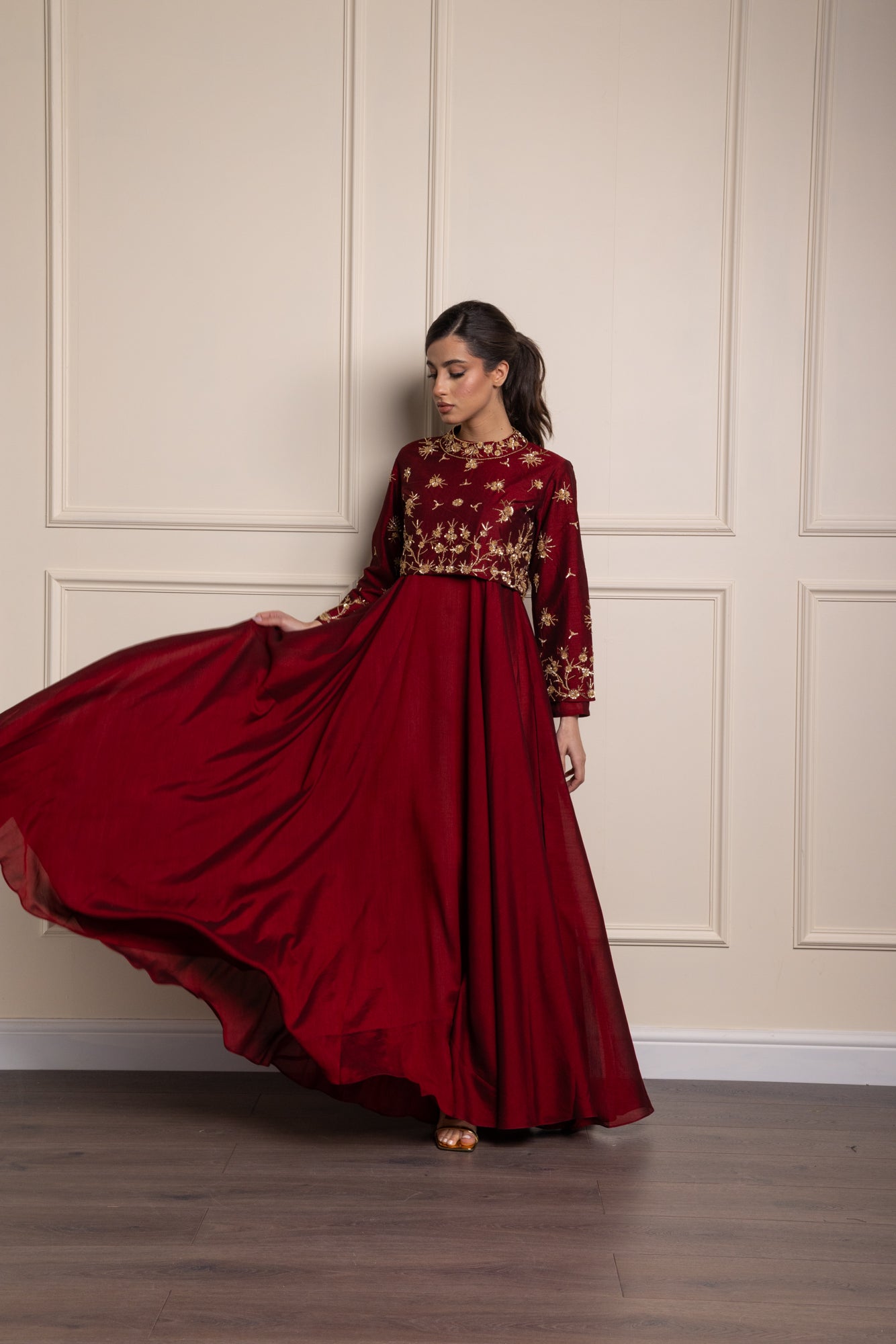 Wine Rumi Jacket Suit