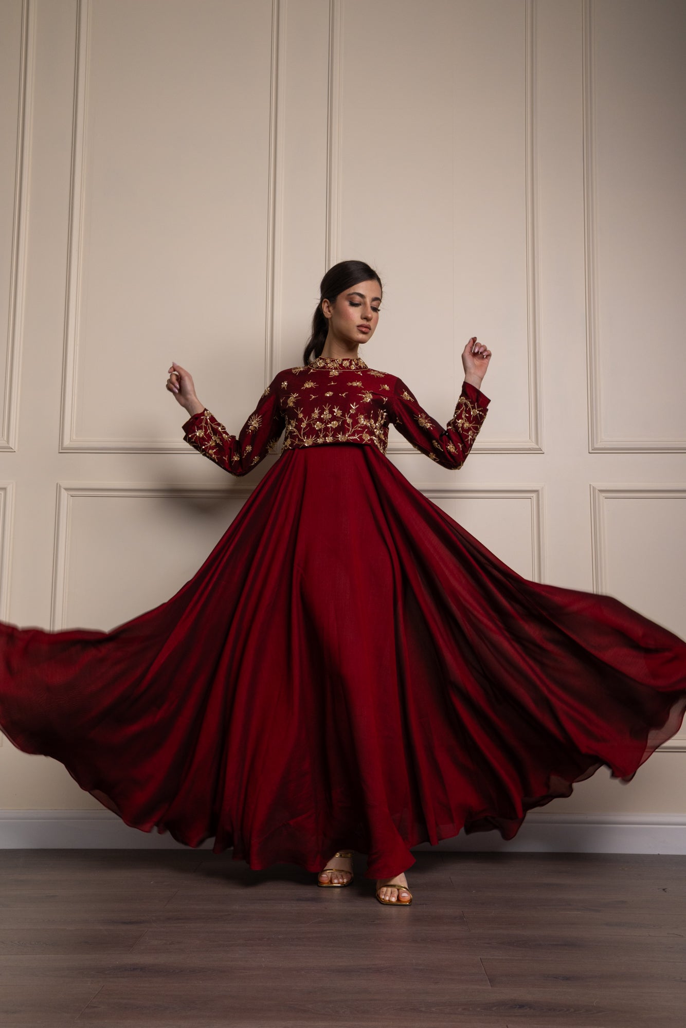 Wine Rumi Jacket Suit