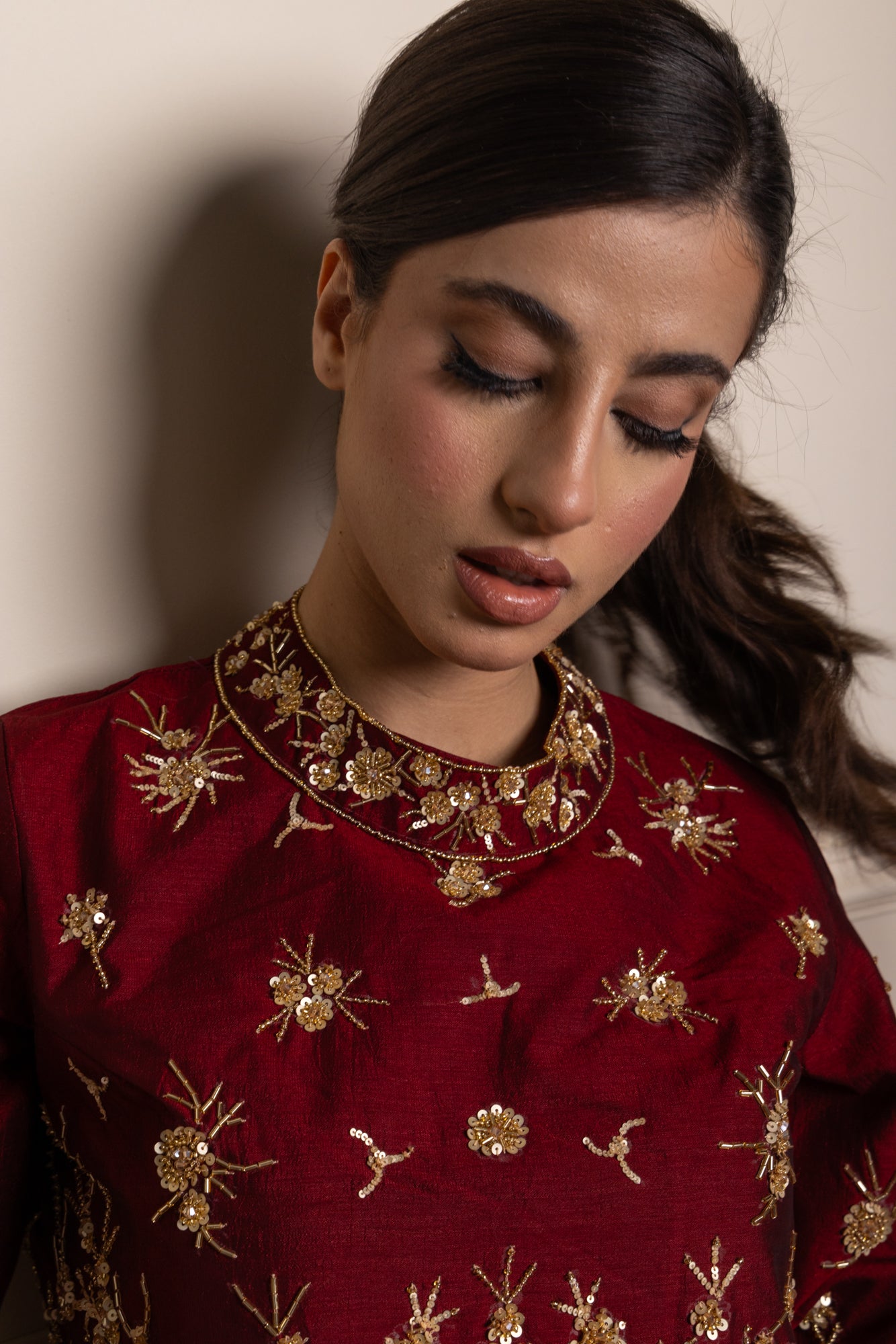 Wine Rumi Jacket Suit