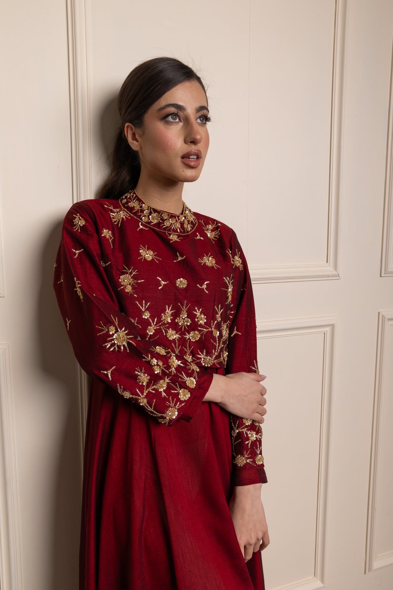 Wine Rumi Jacket Suit