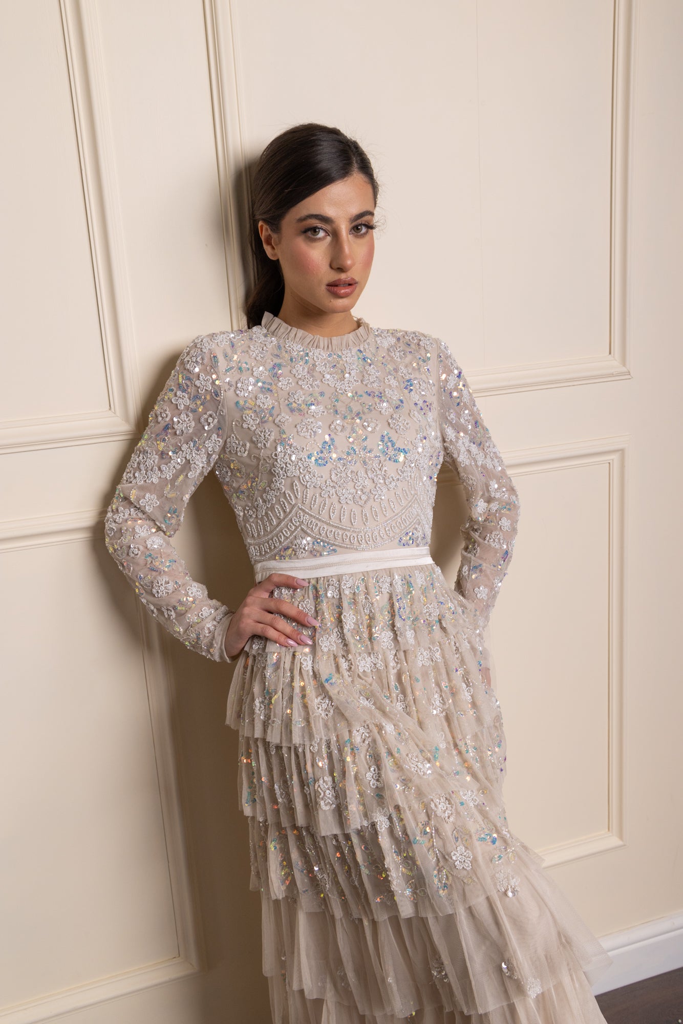 Mobina Frill Gown