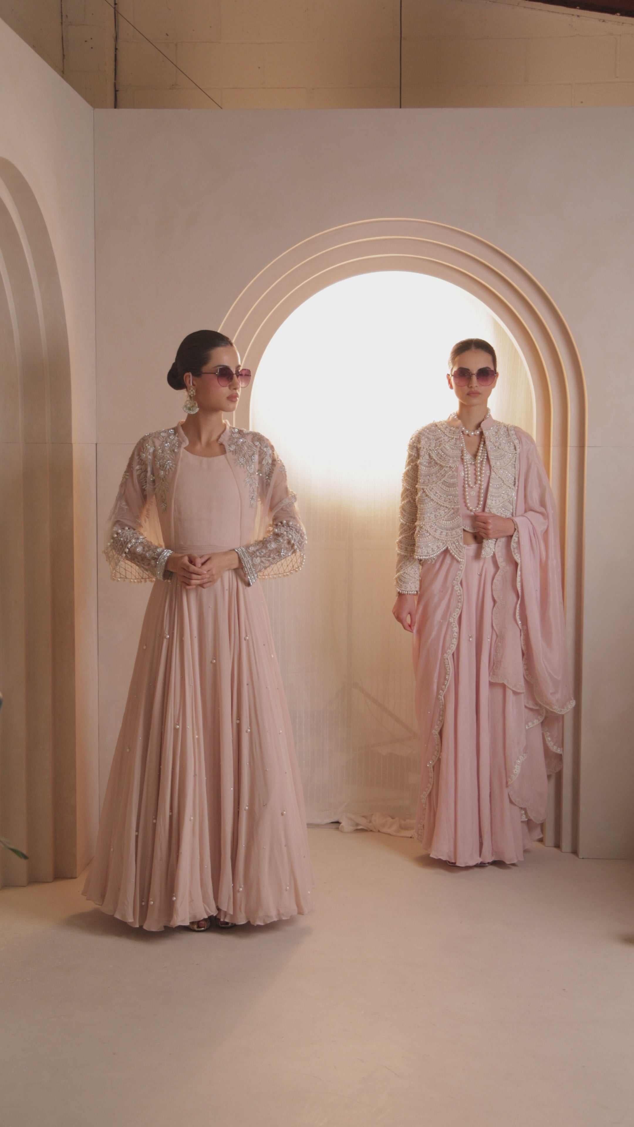 Blush Farisa Pearl Jacket Suit