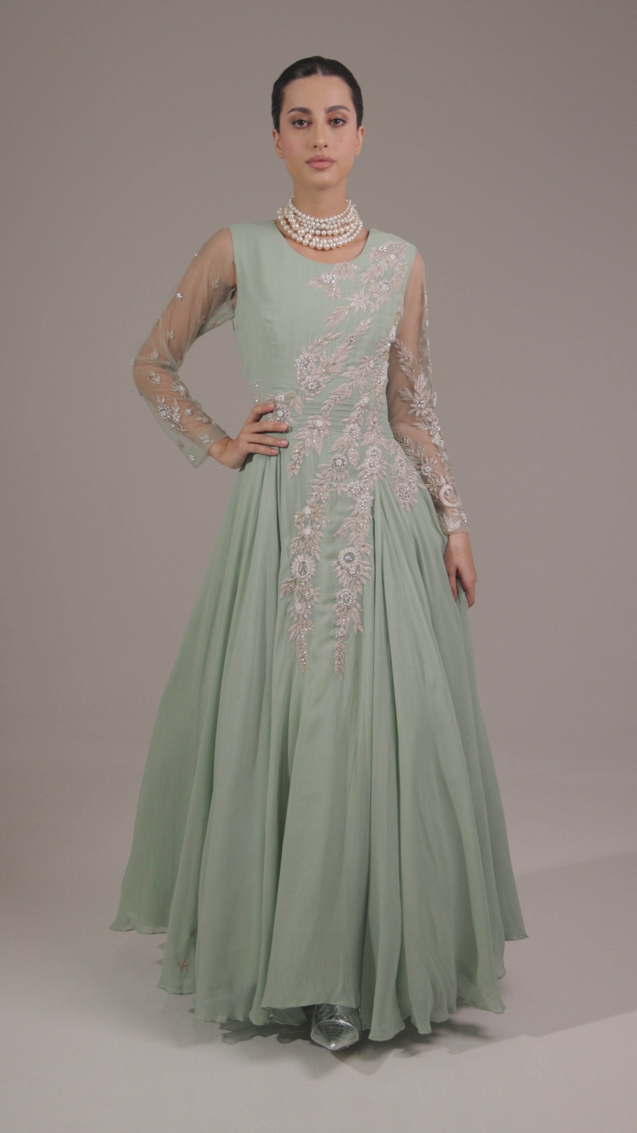 Matcha Novena Gown
