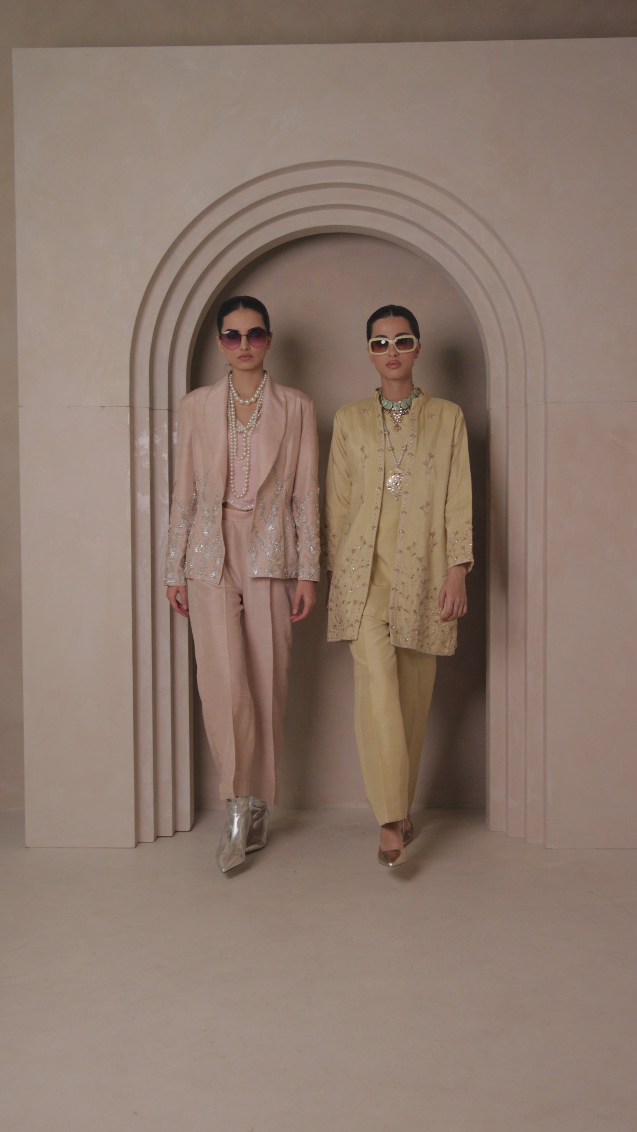 Pink Annie Shawl Collar suit