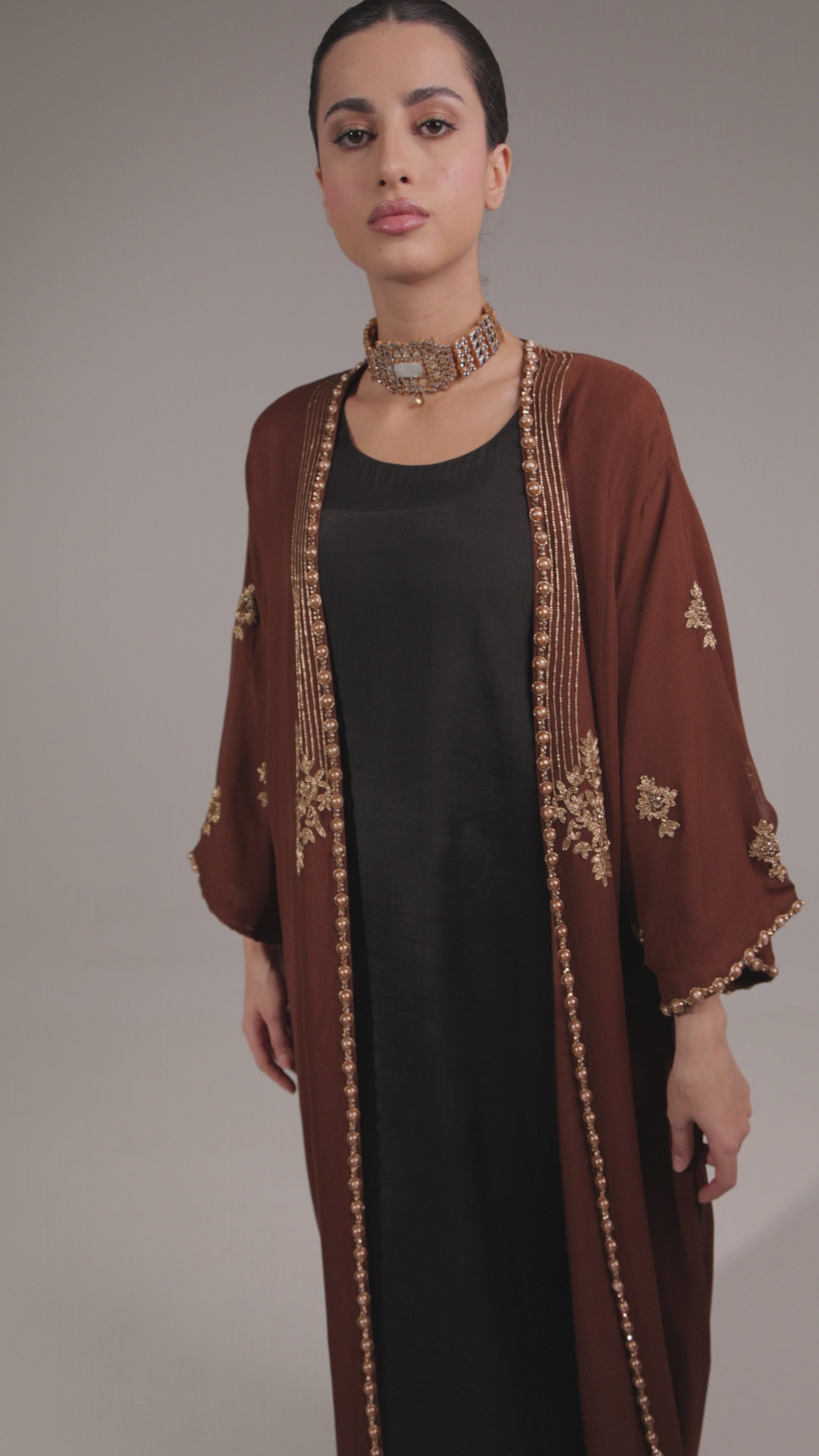 Chocolate Salima Kaftan Only