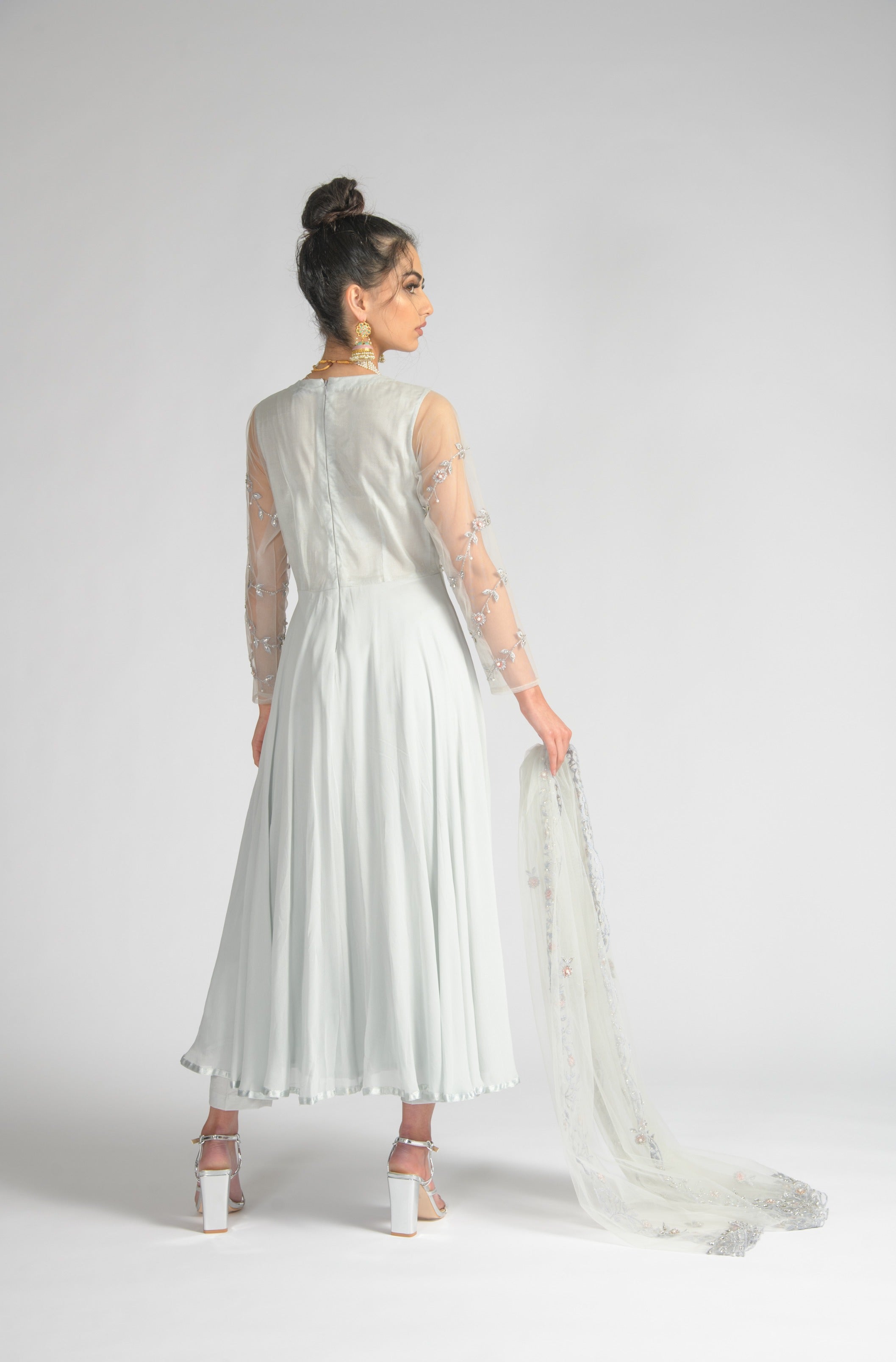 Aliya Grey Dupatta Suit